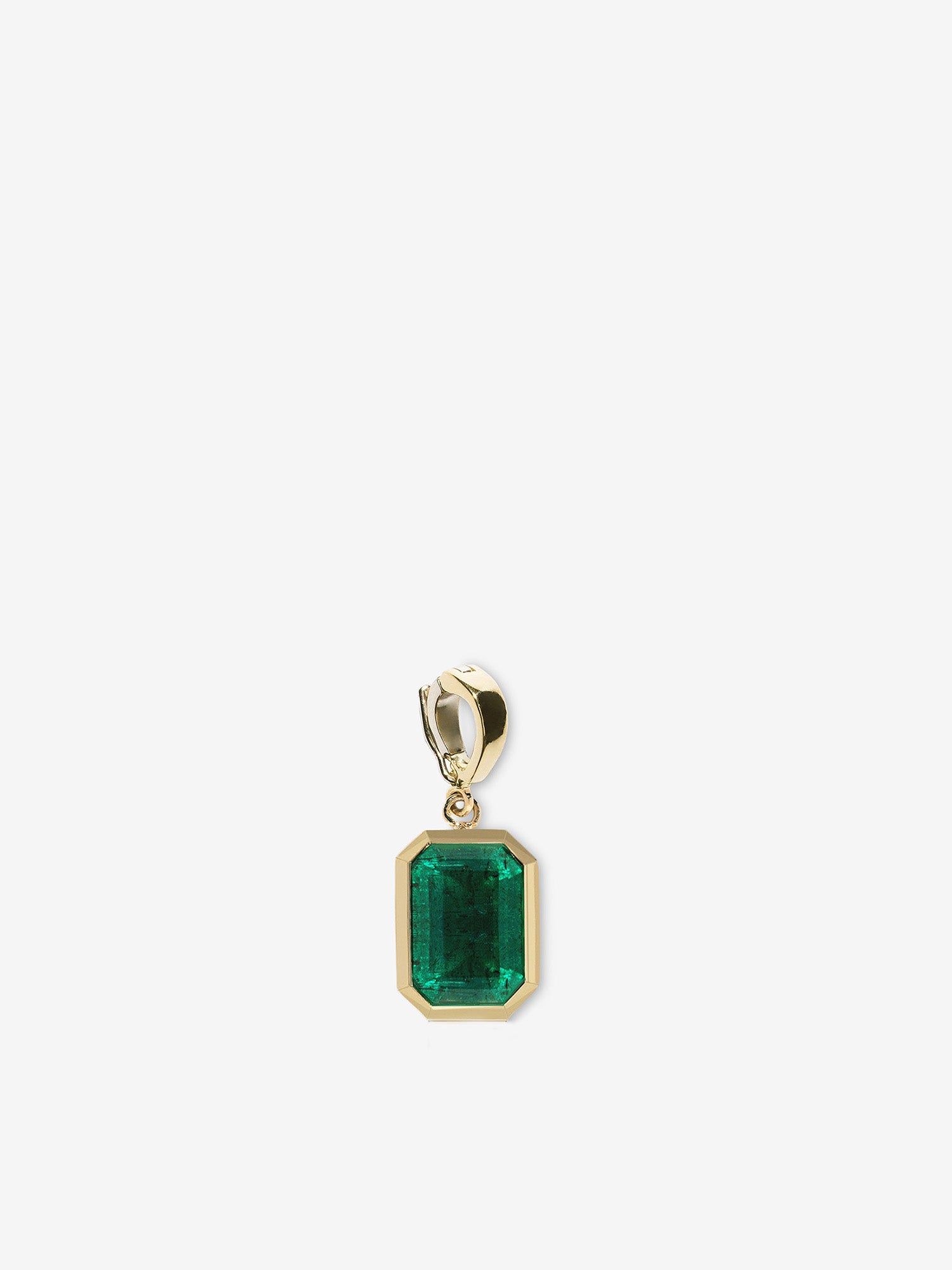Rich Medium Bezel Emerald Charm