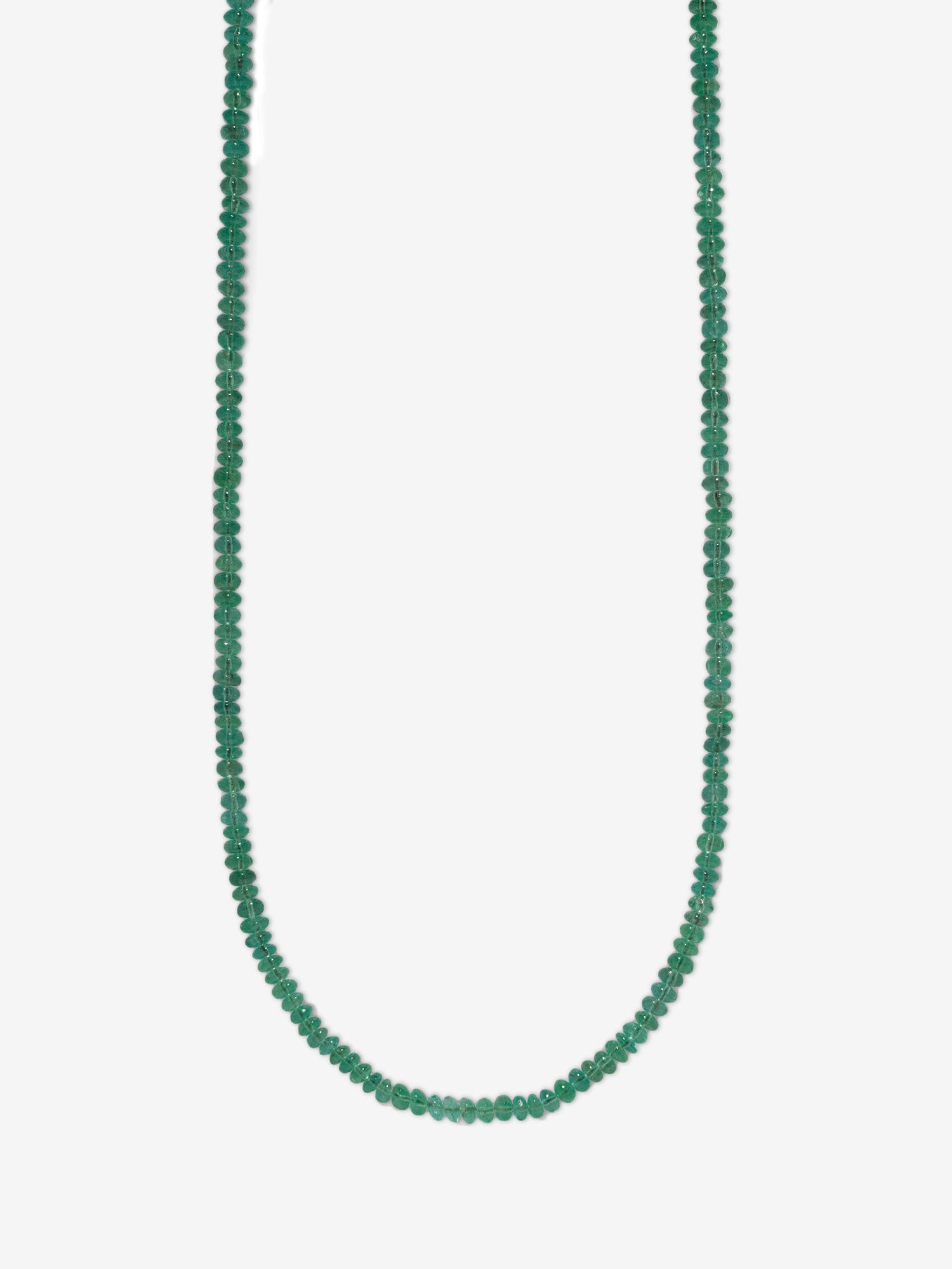 Small Dark Green Emerald Bead Necklace