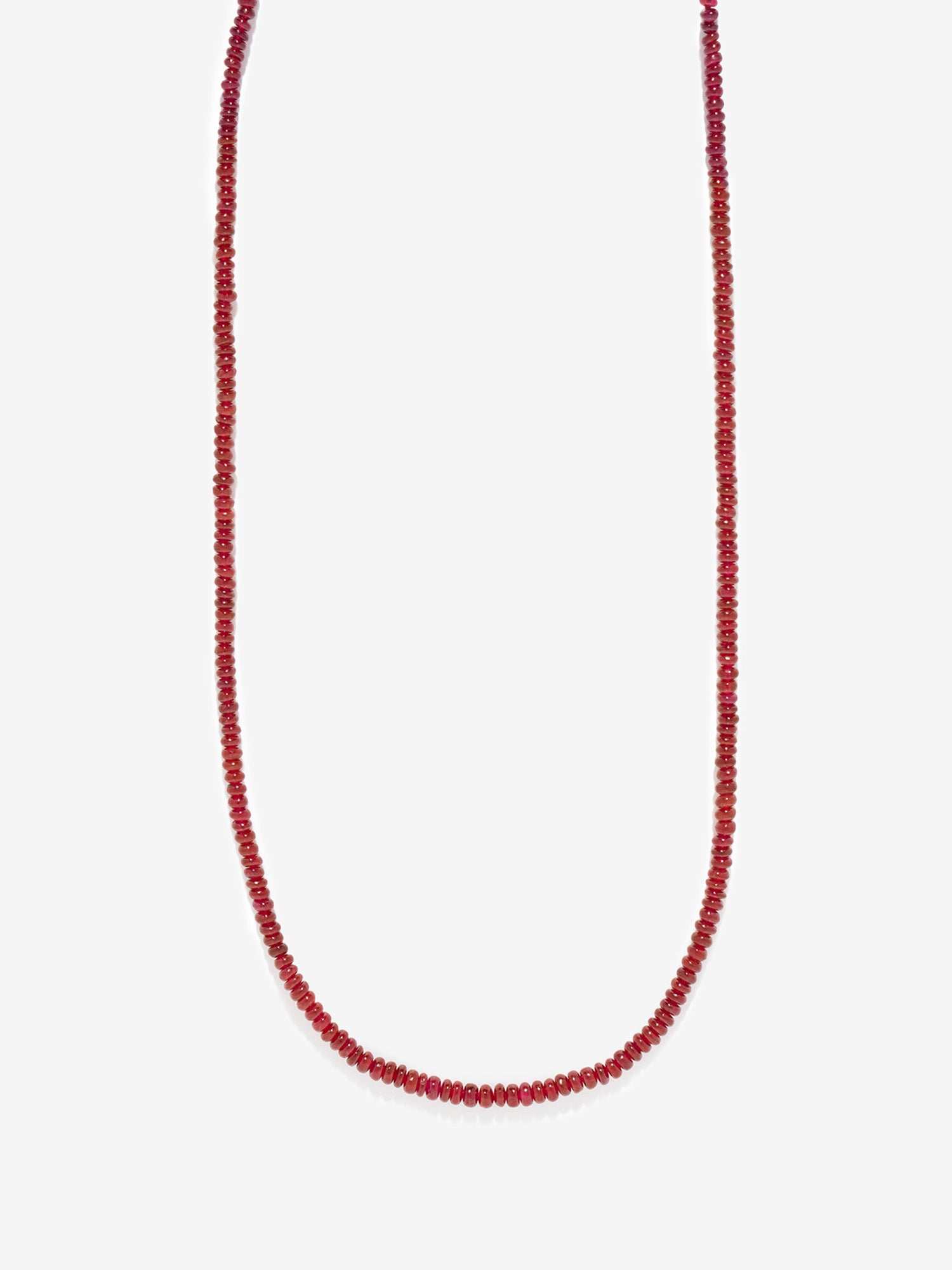 Small Ruby Bead Necklace