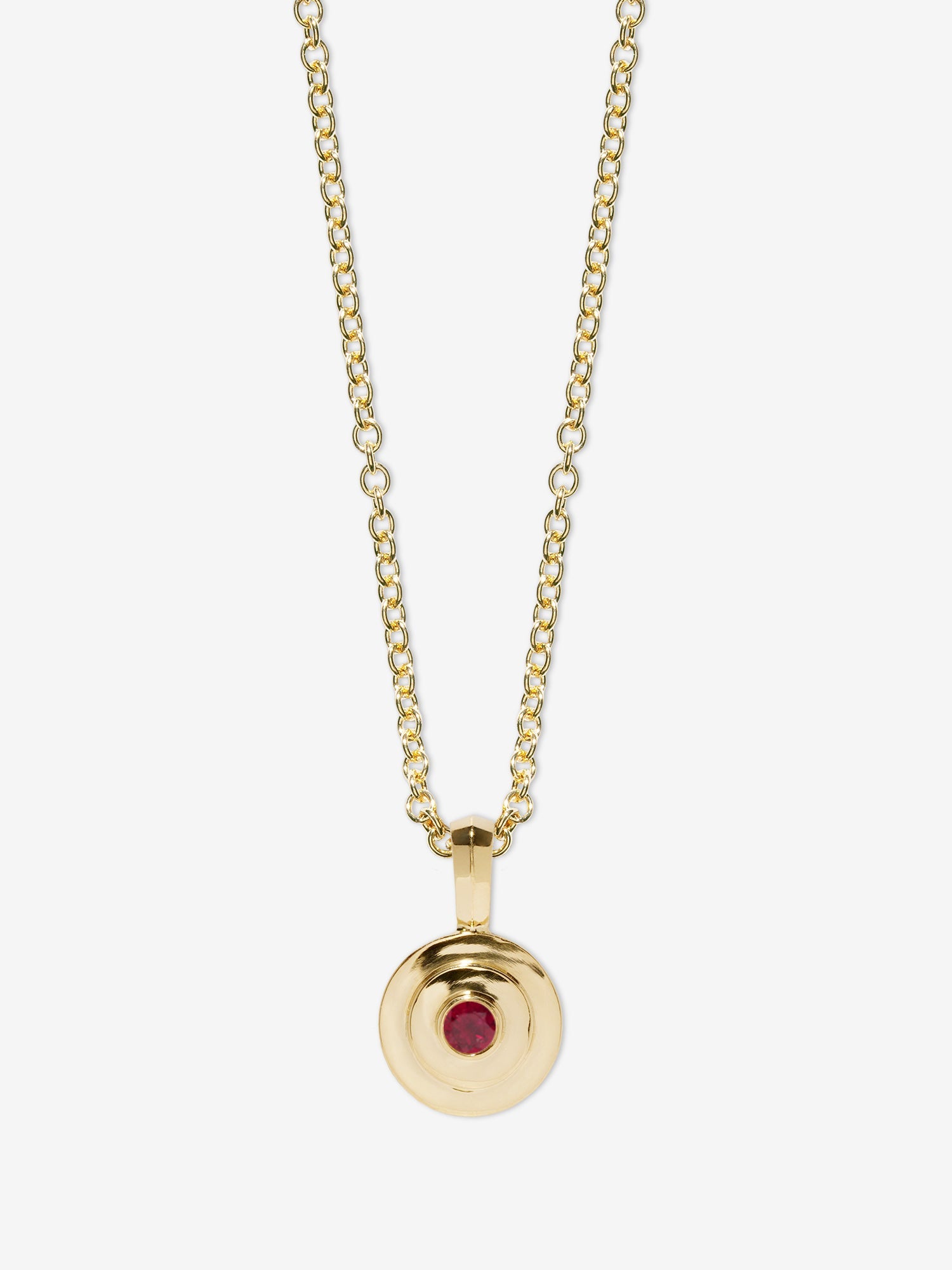 Petite Ruby Circular Staircase Necklace