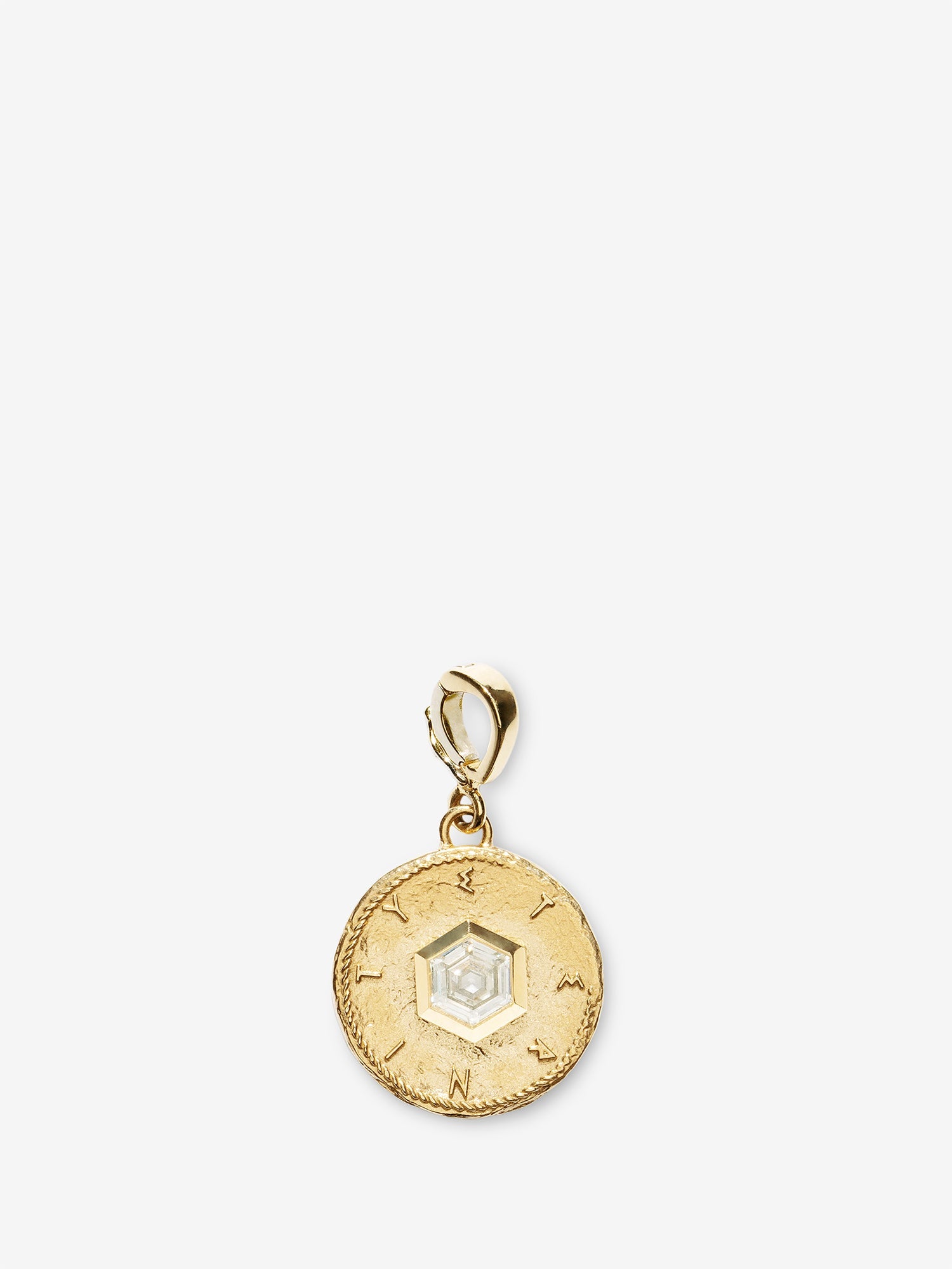 Eternity Hexagon Diamond Small Coin Charm