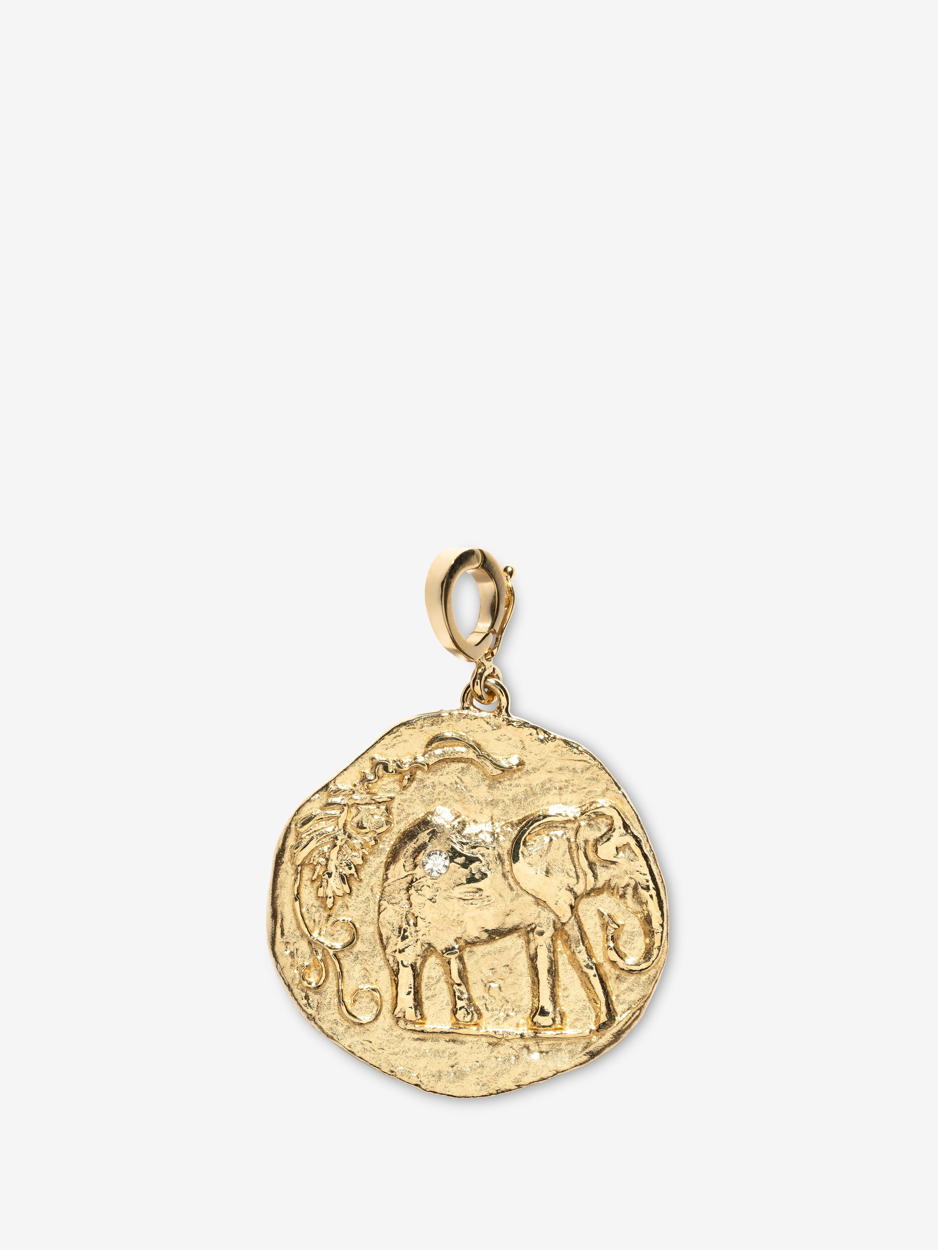 Elefante Loyalty Large Diamond Coin Charm