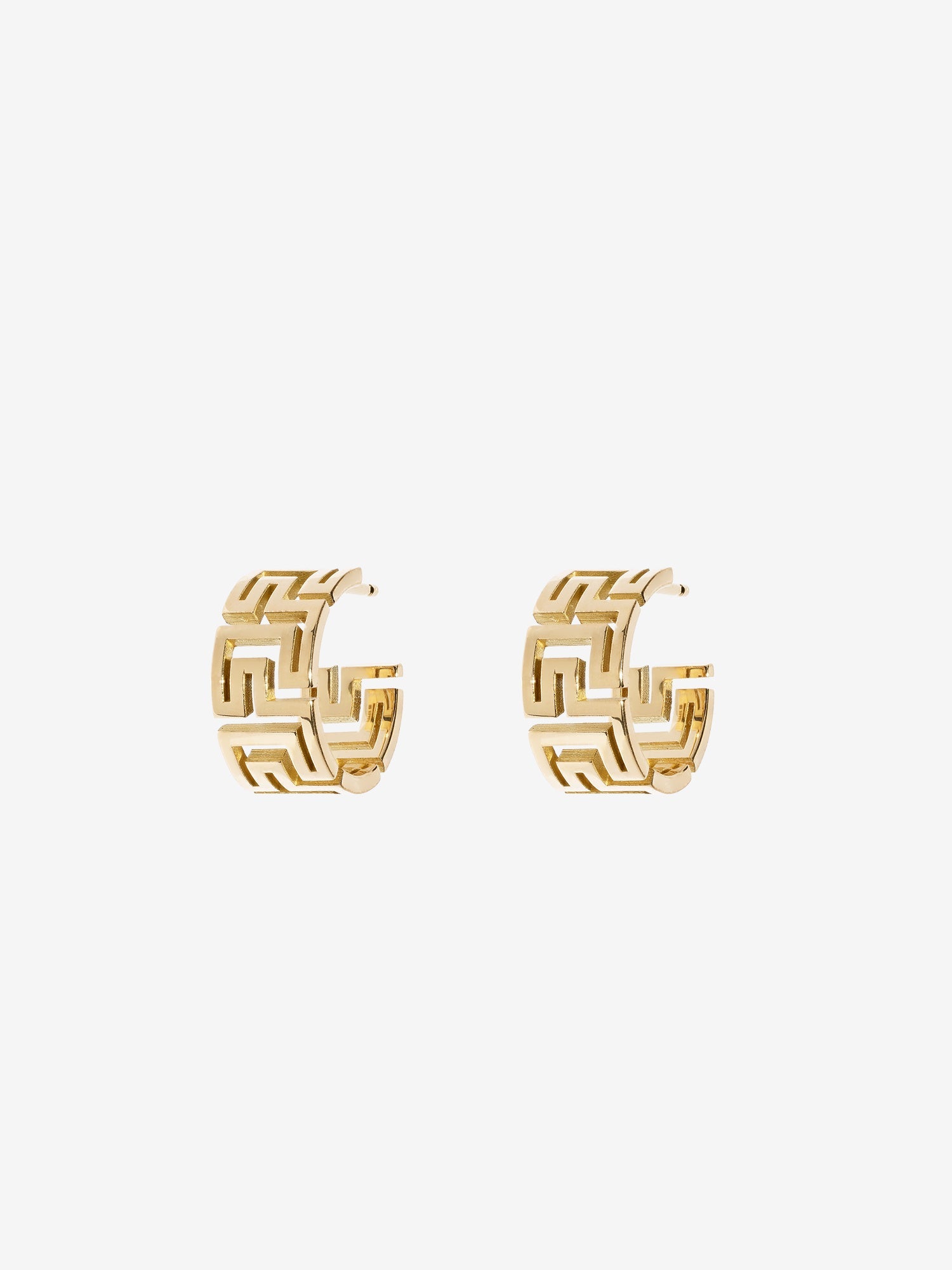 Greek Pattern Huggie Earrings