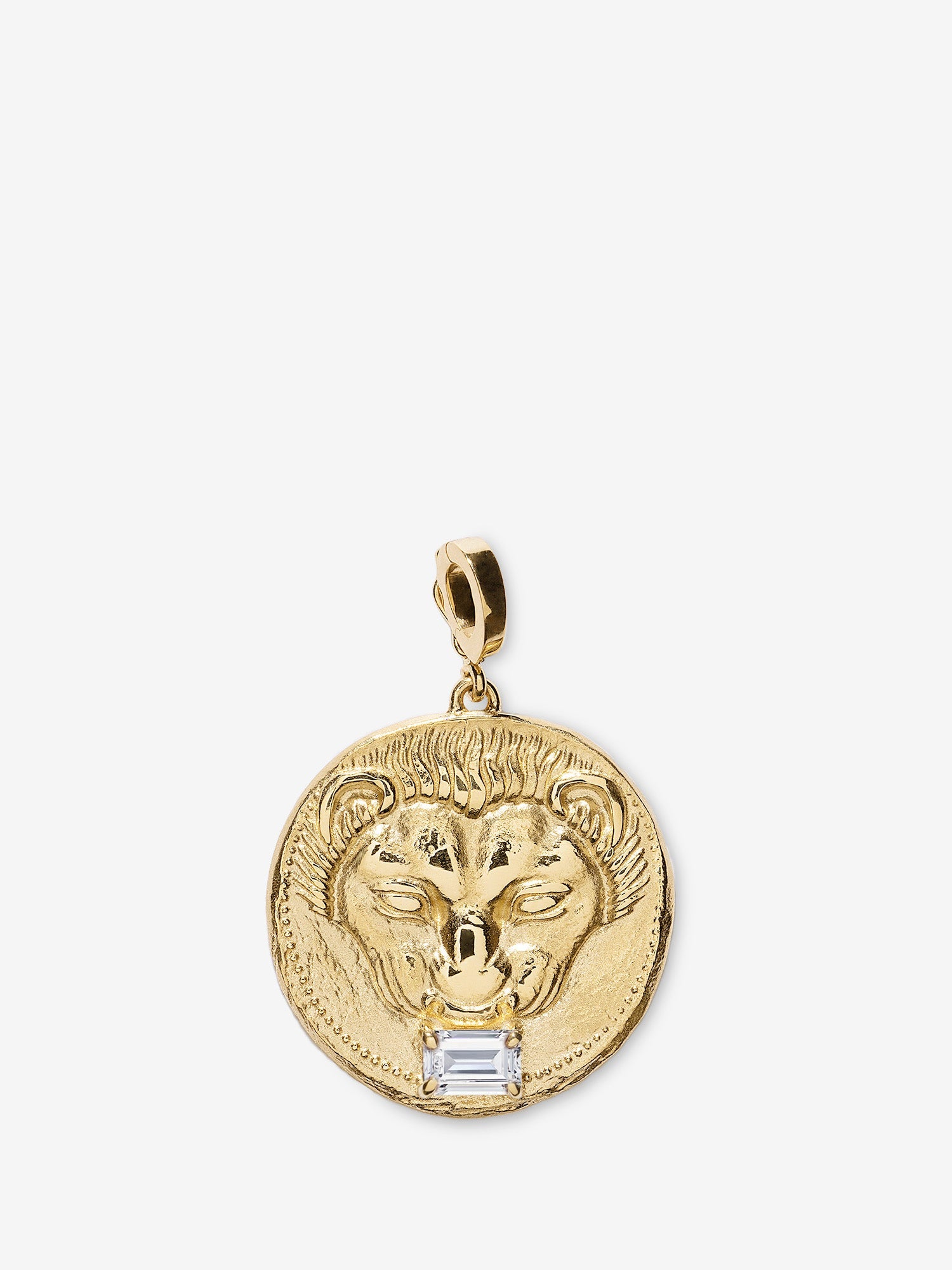 Lion Large Diamond Coin Charm
