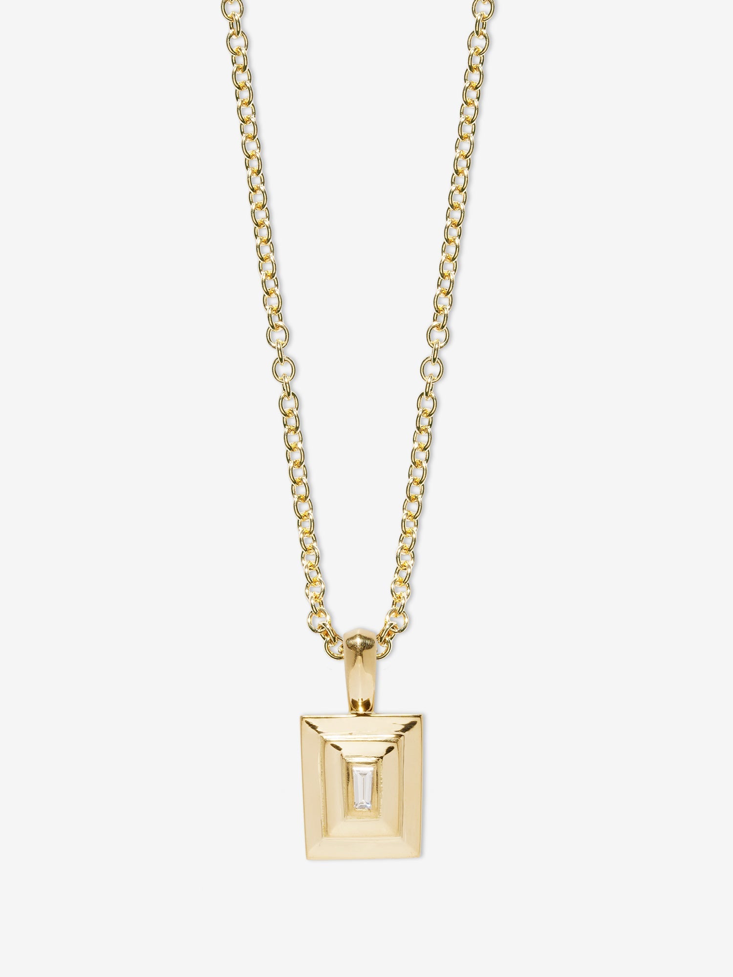 Petite Tapered Baguette Staircase Necklace