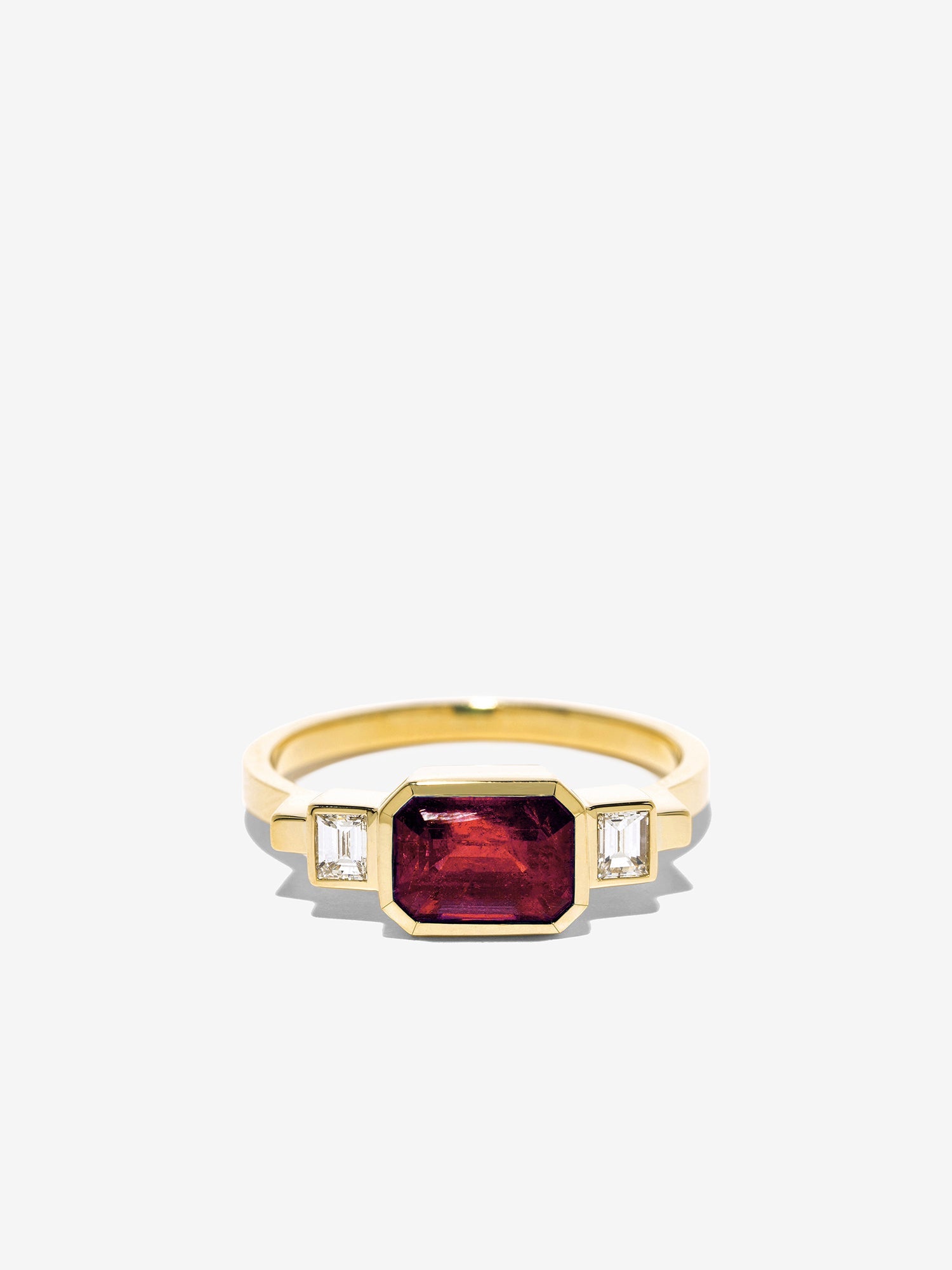 Ruby and Baguette Diamond Ring