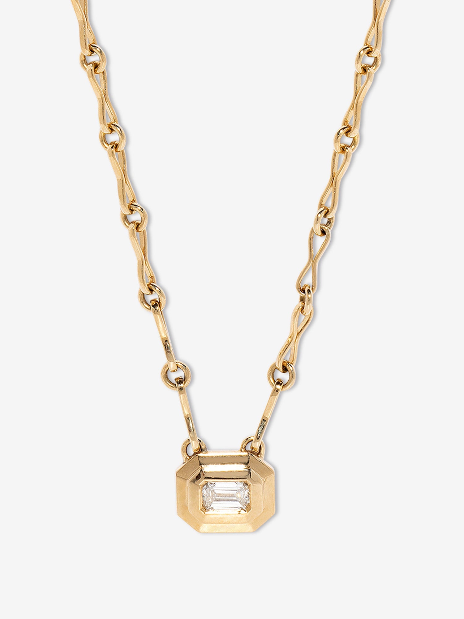 Staircase Diamond Handmade Chain Necklace