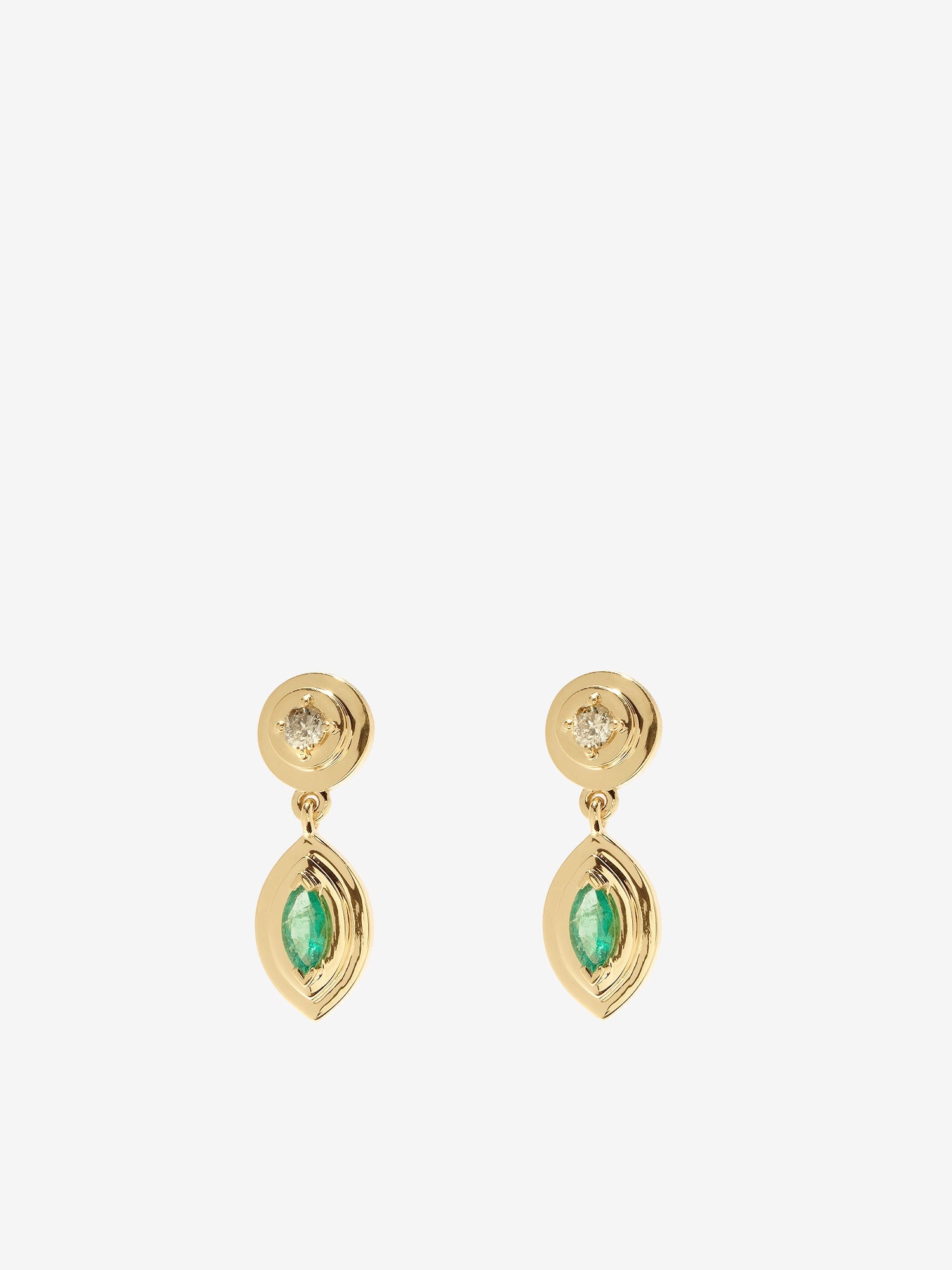 Staircase Emerald Marquise Studs