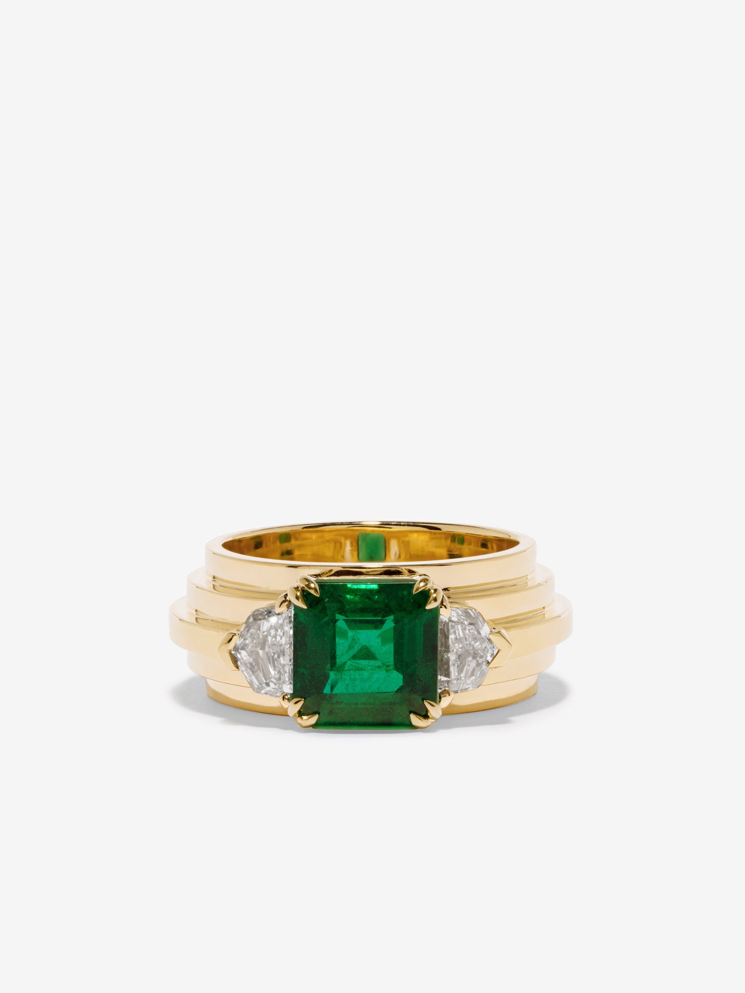 Emerald & Cadillac Staircase Ring