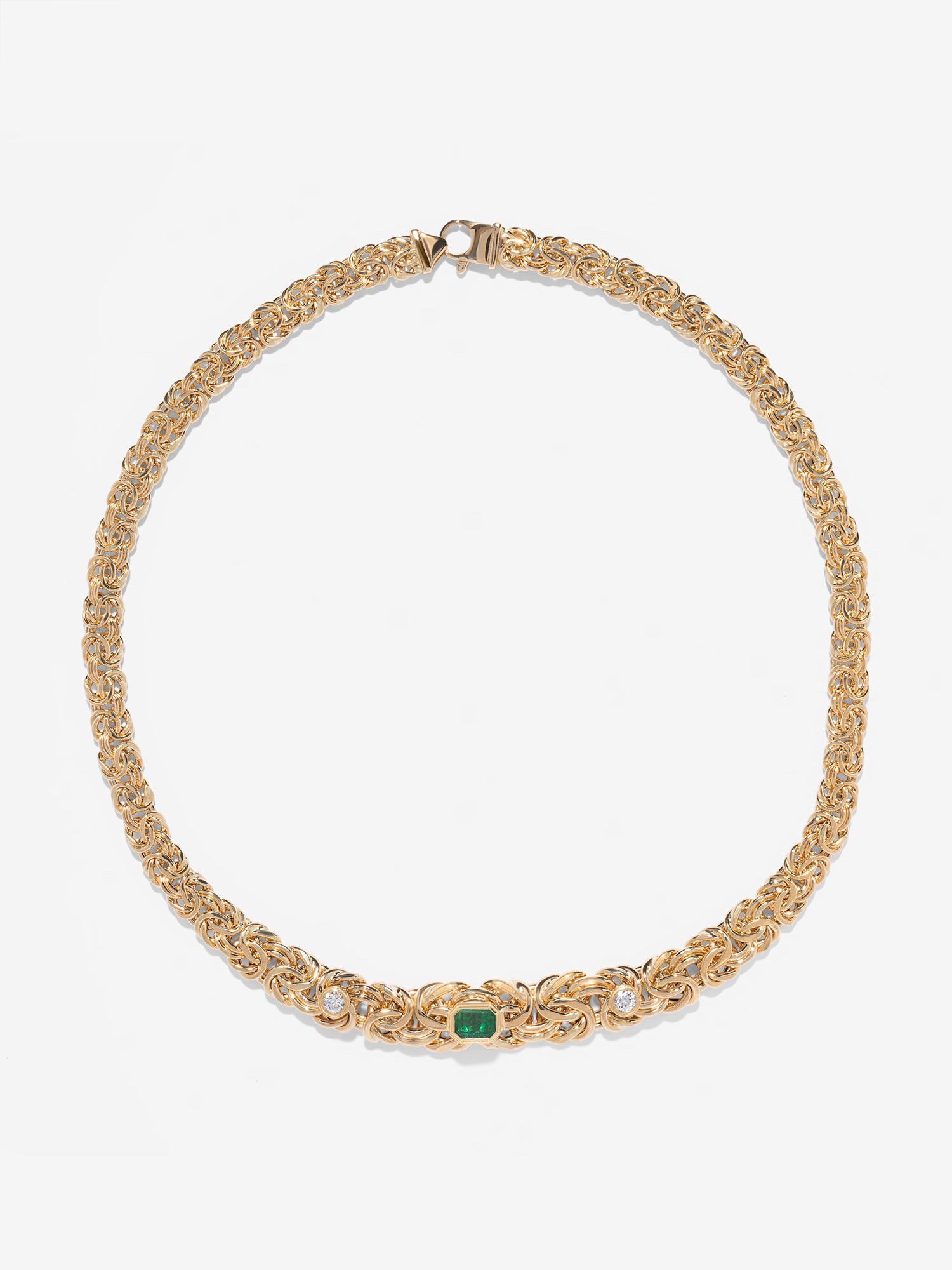 Empress Emerald & Diamond Duet Necklace