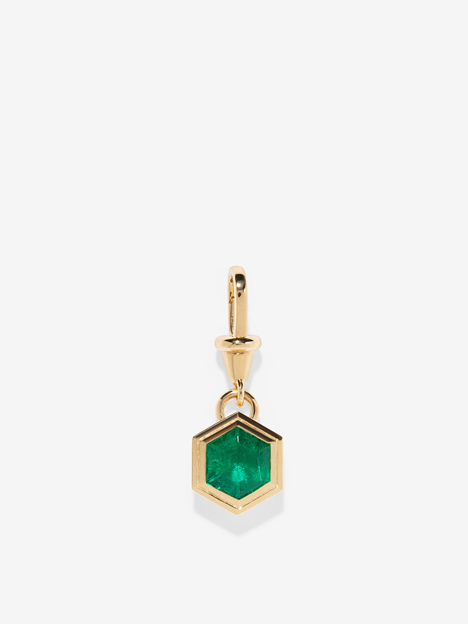 Le Nouveau Hexagon Emerald Charm