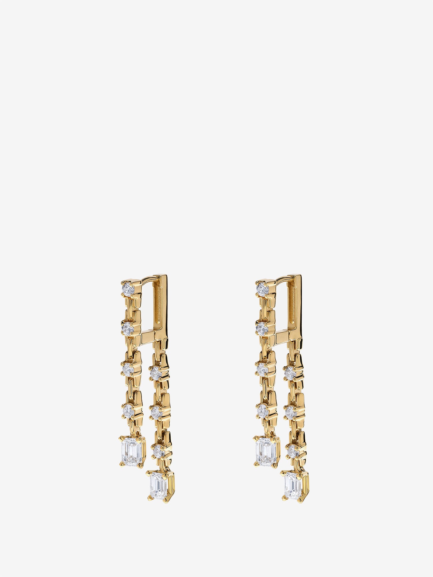 Pirouette Small 2-Strand Diamond Earrings