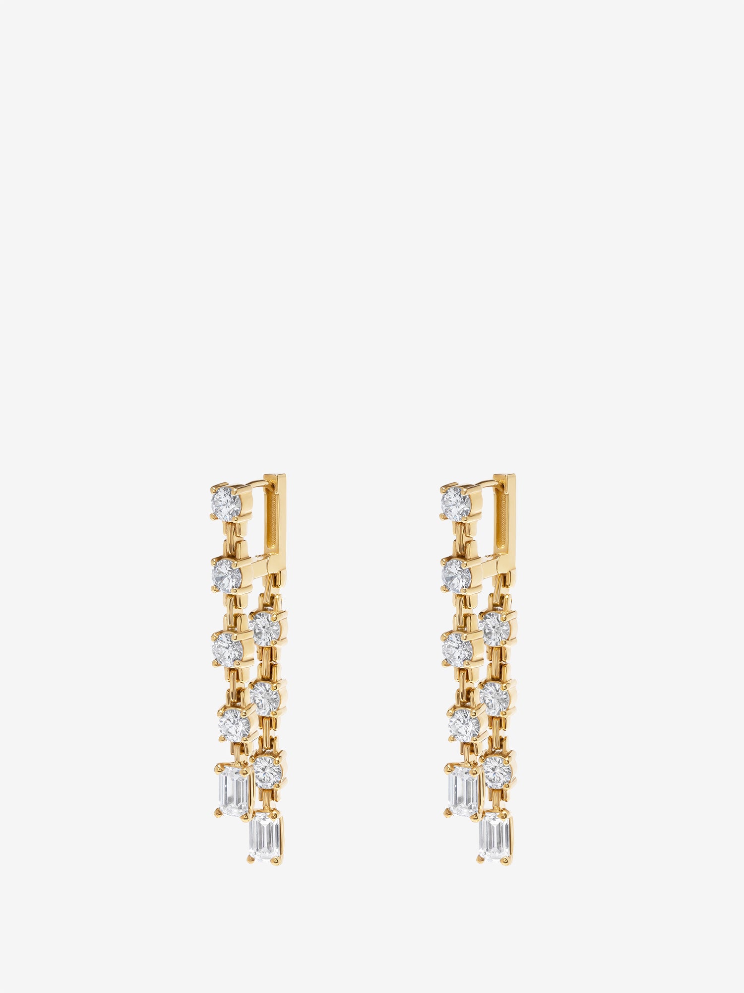 Pirouette Large 2-Strand Diamond Earrings