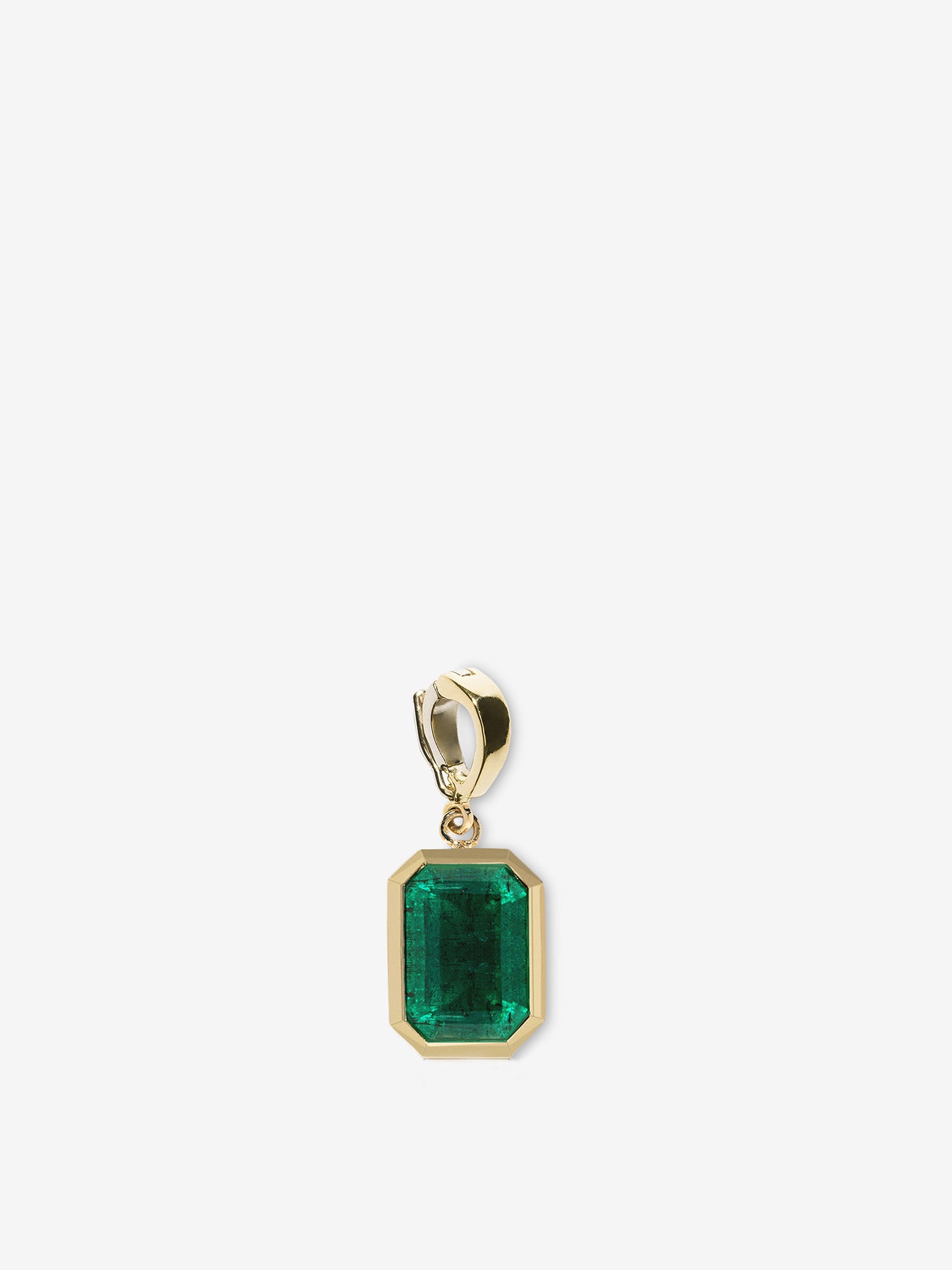 Rich Large Bezel Emerald Charm