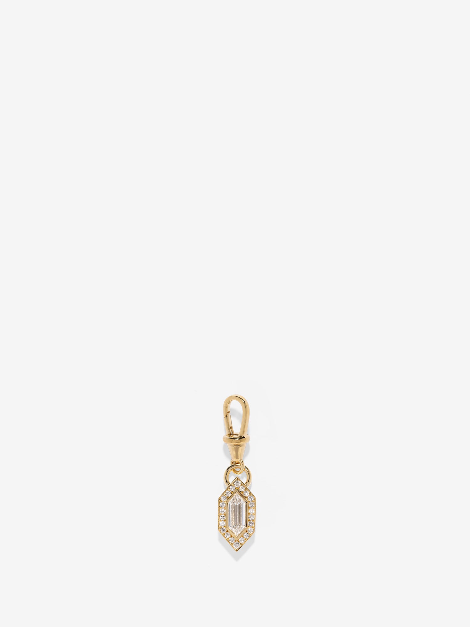 Silhouette Elongated Hexagon Diamond Charm