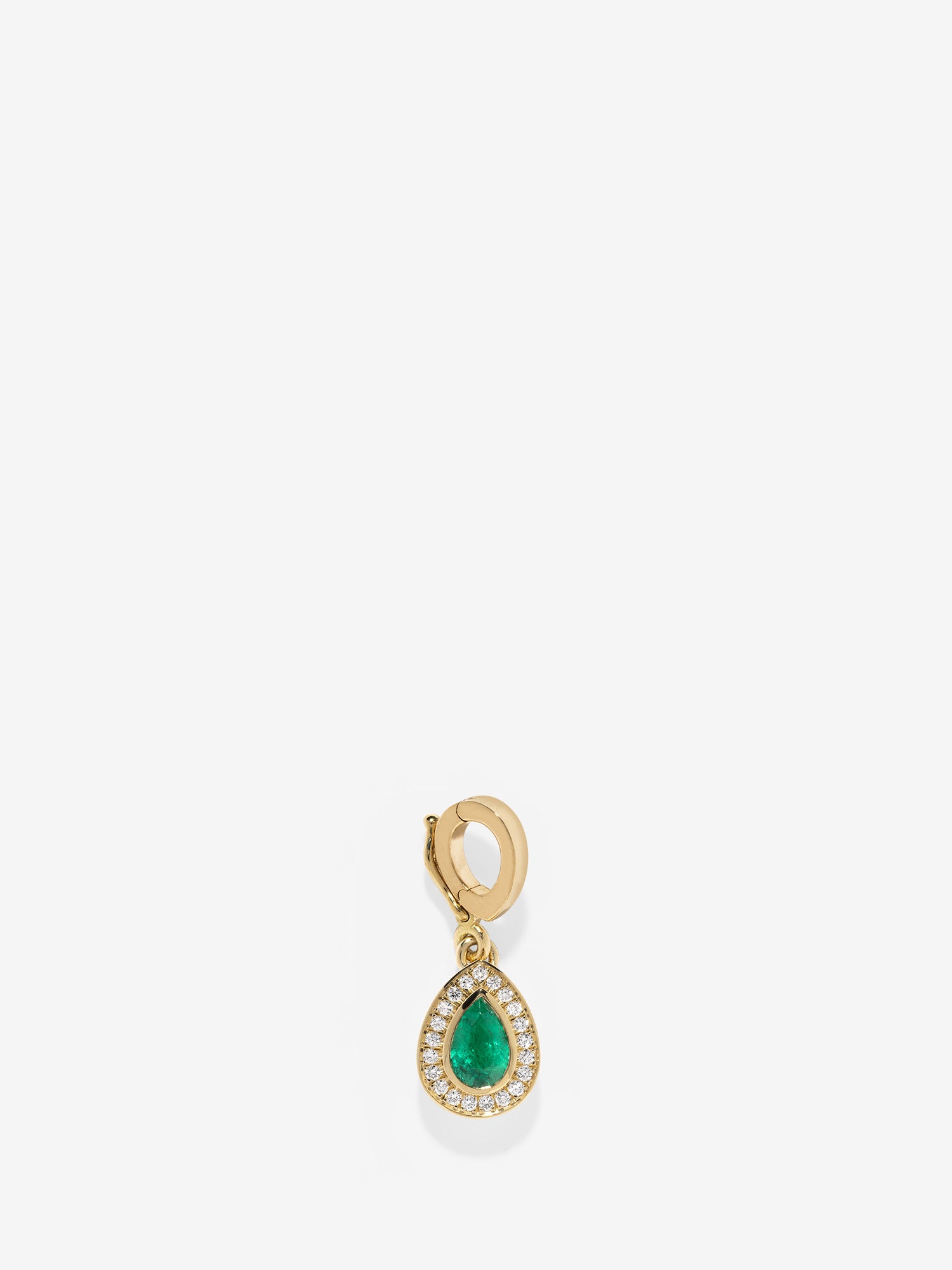 Silhouette Medium Emerald Pear Charm