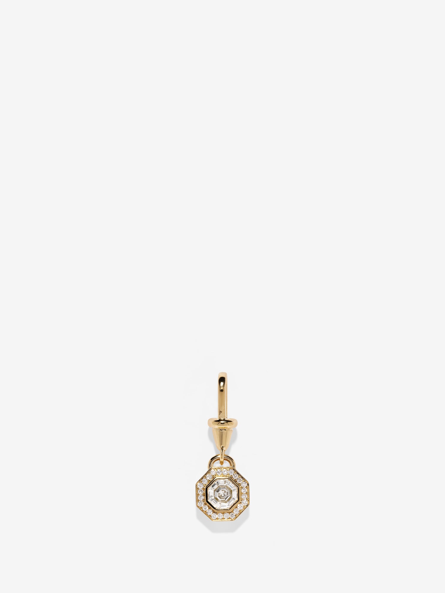 Silhouette Octagon Diamond Charm