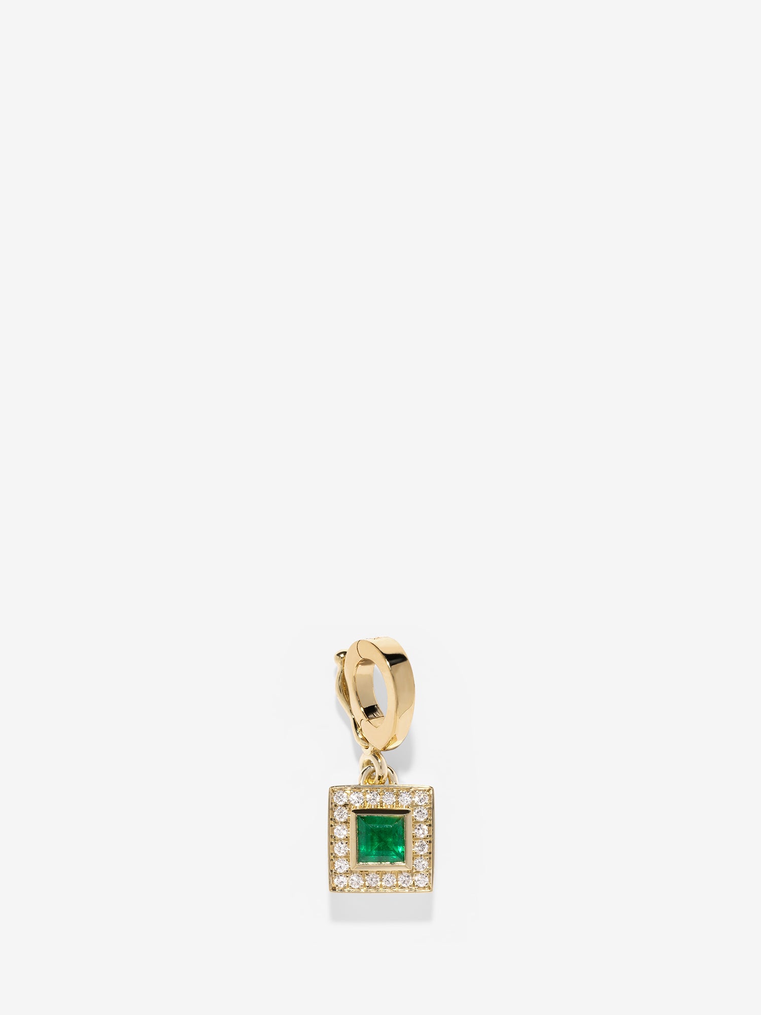 Silhouette Small Carre Emerald Charm