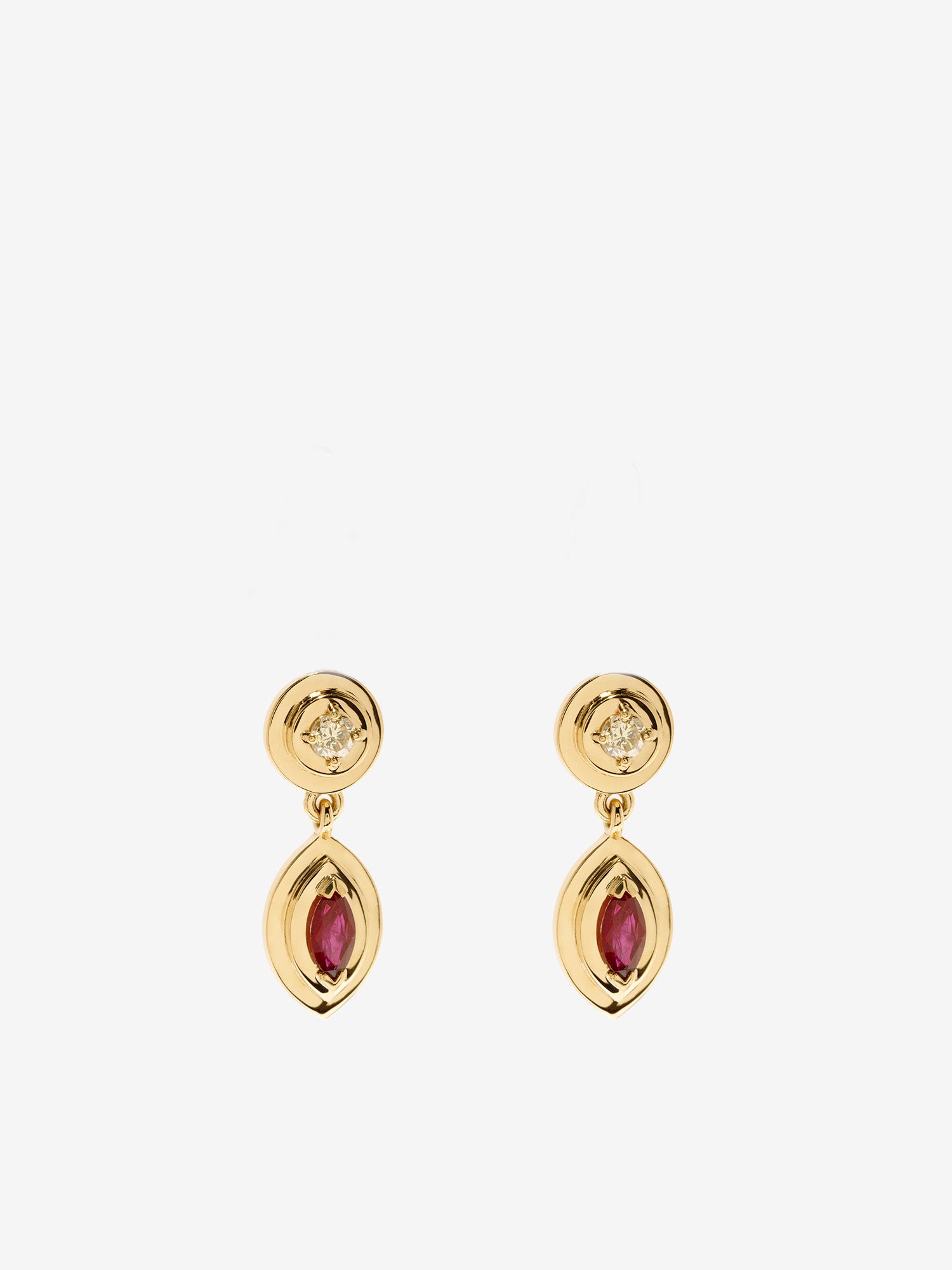 Staircase Ruby Marquise Earrings