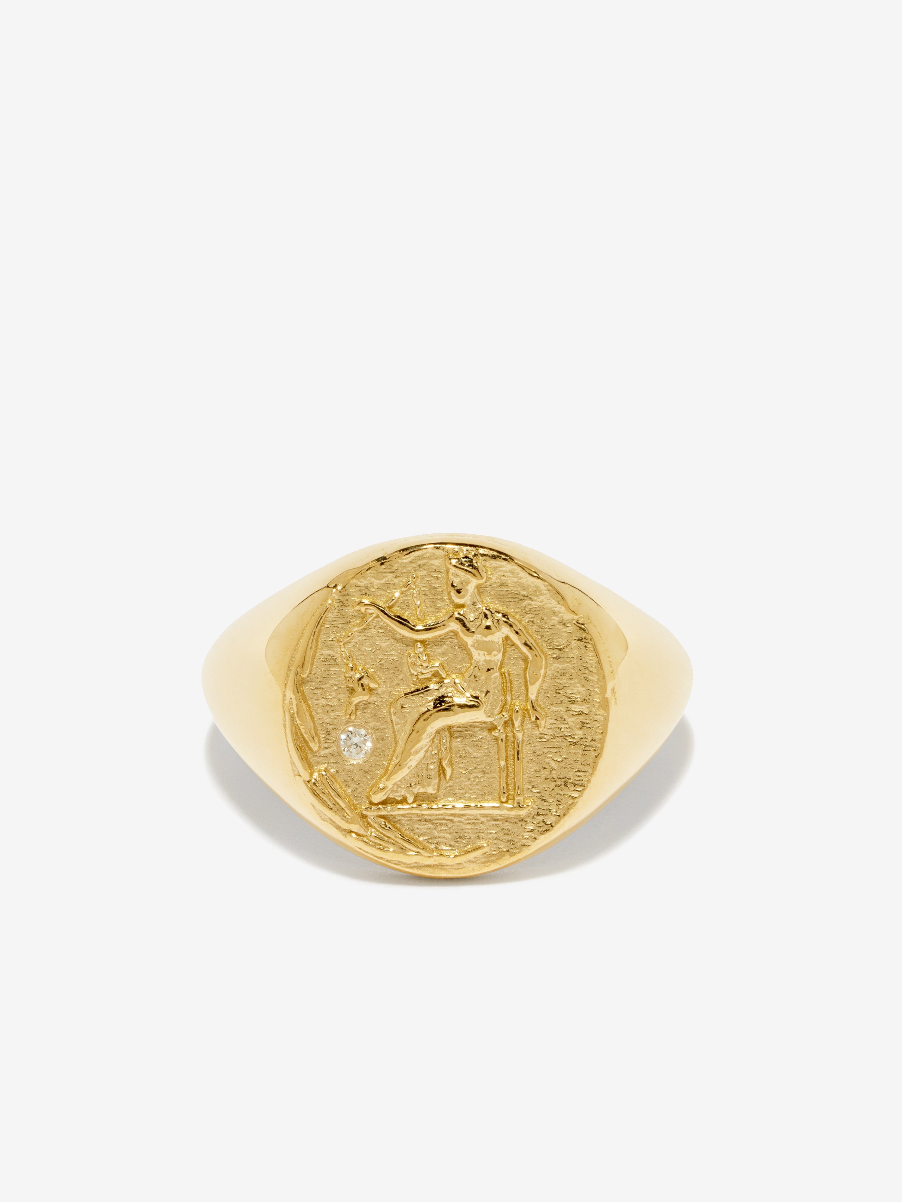 Aphrodite Signet Coin Ring