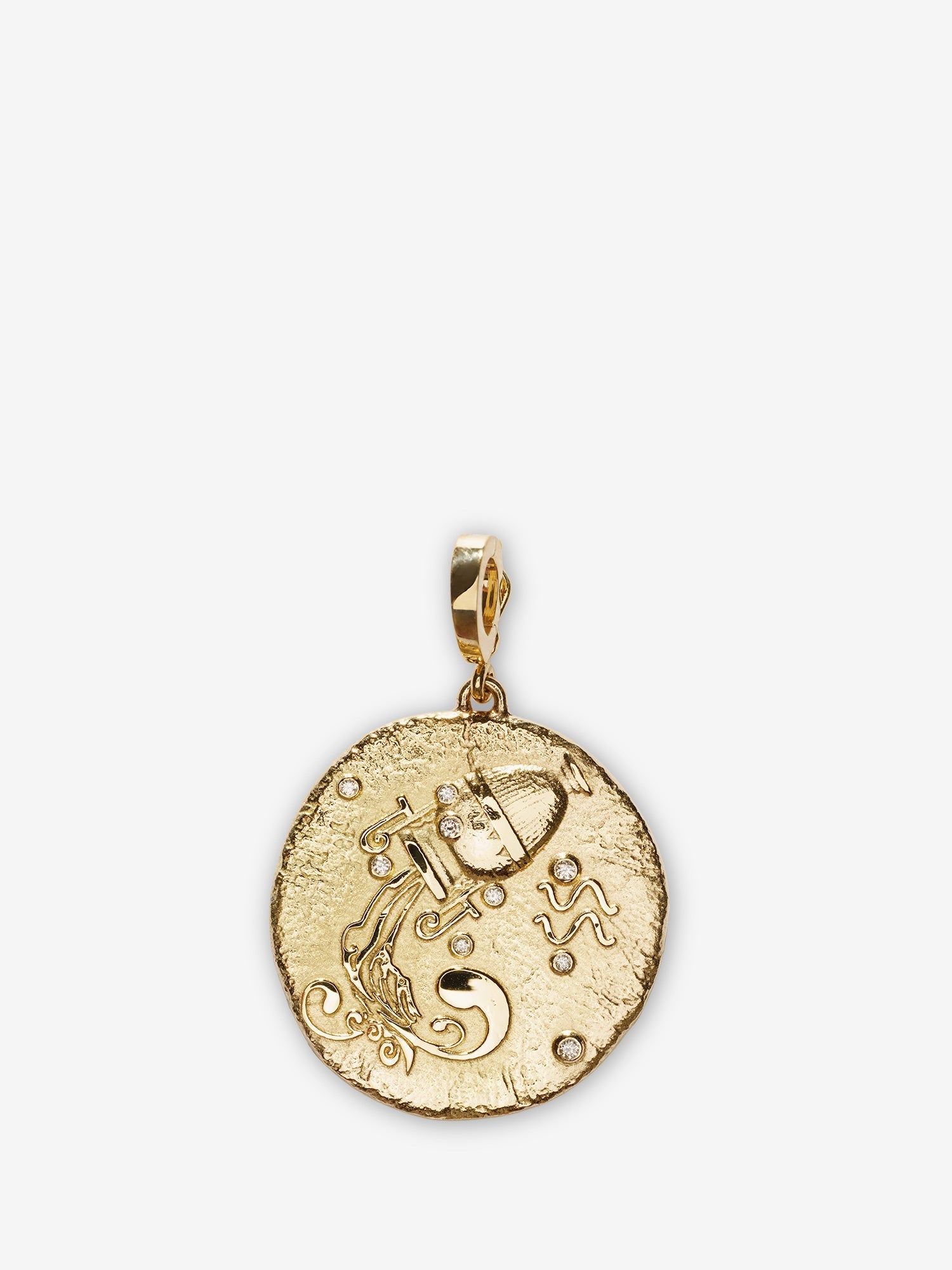Of The Stars Aquarius Large Coin Charm