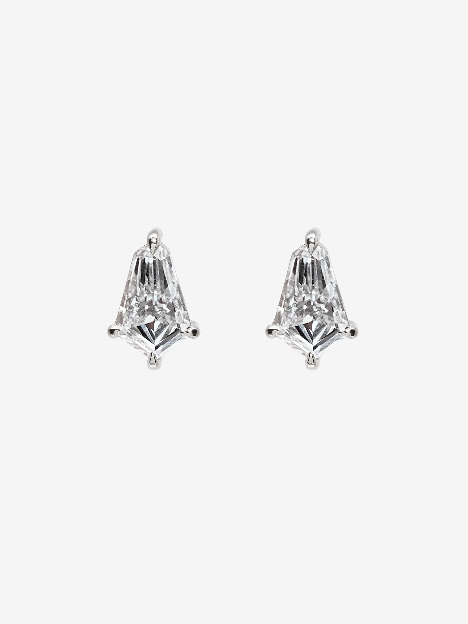 Kite Diamond Studs in Claw Prongs – AZLEE Jewelry