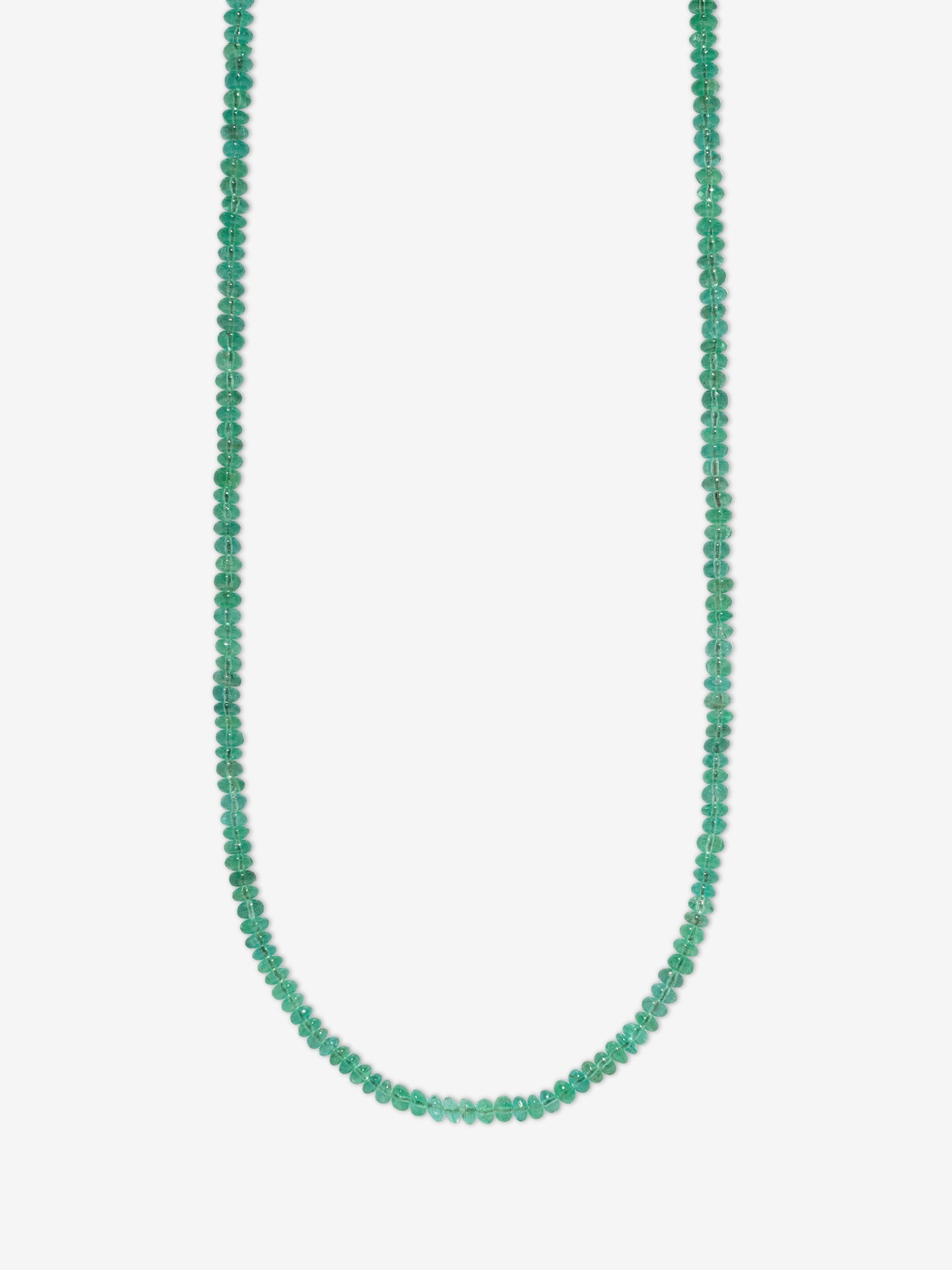 Small Light Green Emerald Bead Necklace