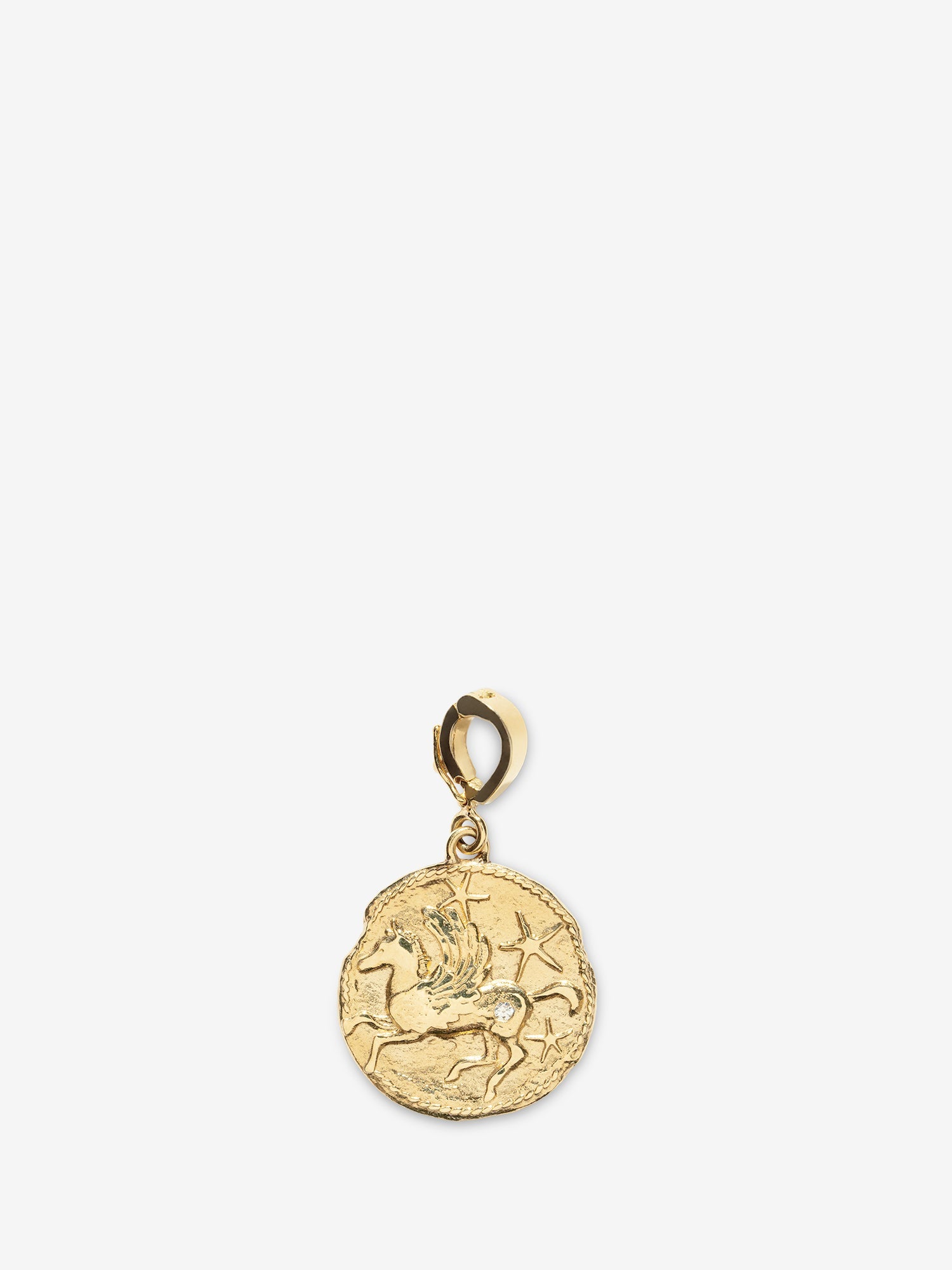 Pegasus Wisdom Small Diamond Coin Charm