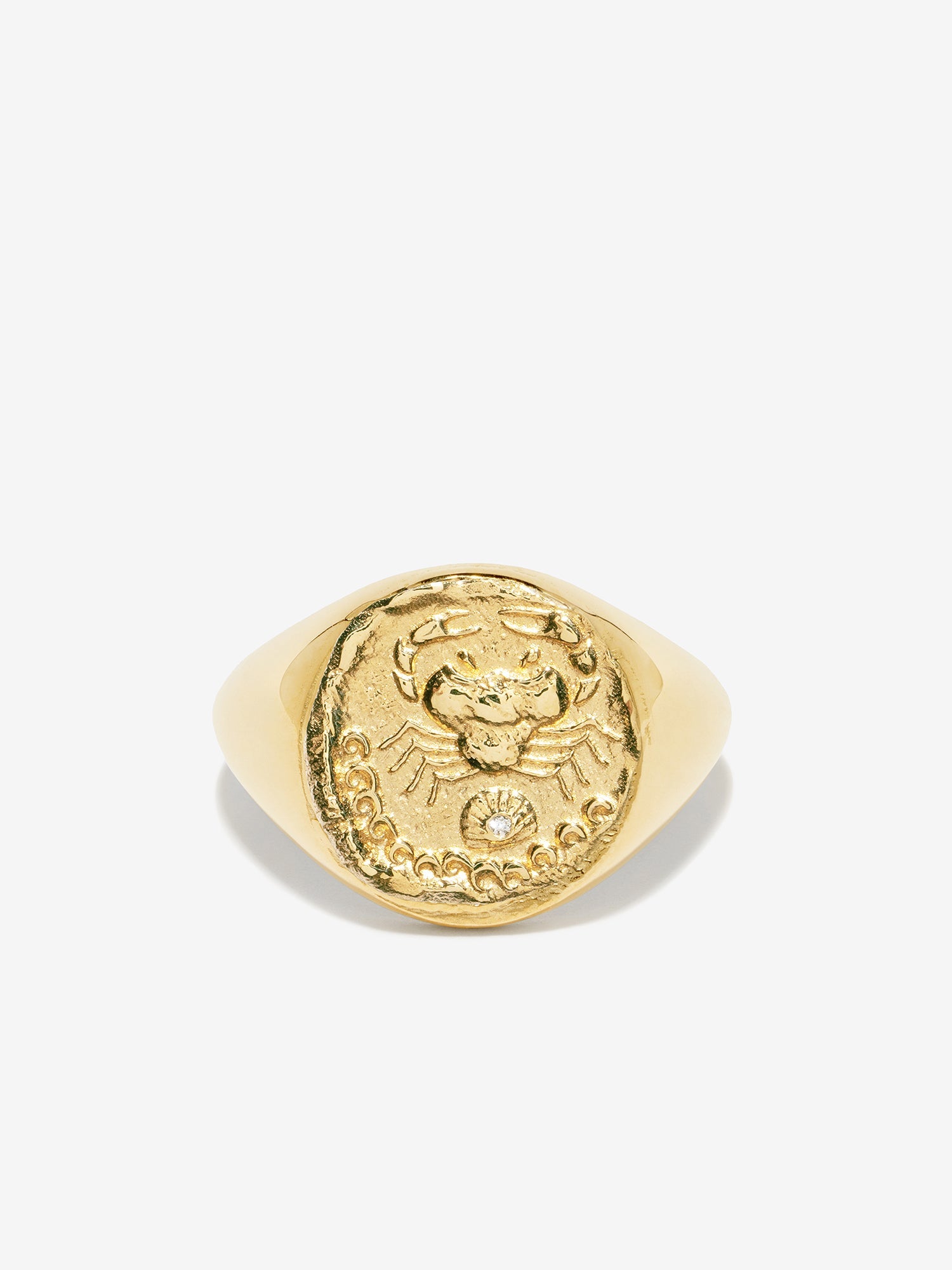 Karkinos Signet Coin Ring