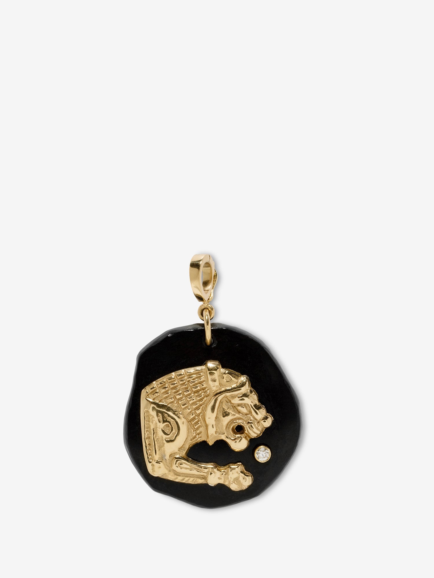 Lion Black Onyx Amulet Charm