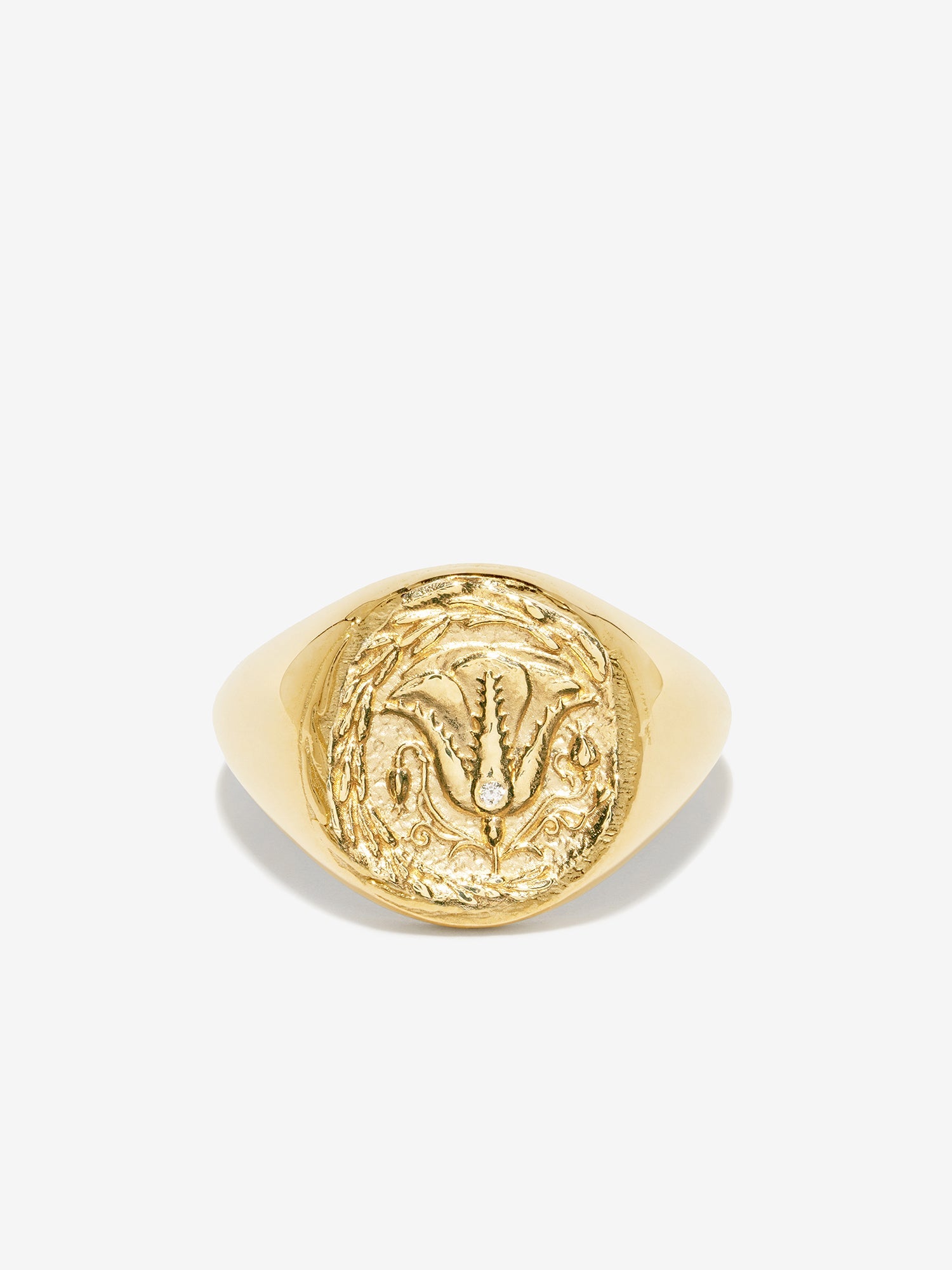 Of the Earth Signet Coin Ring