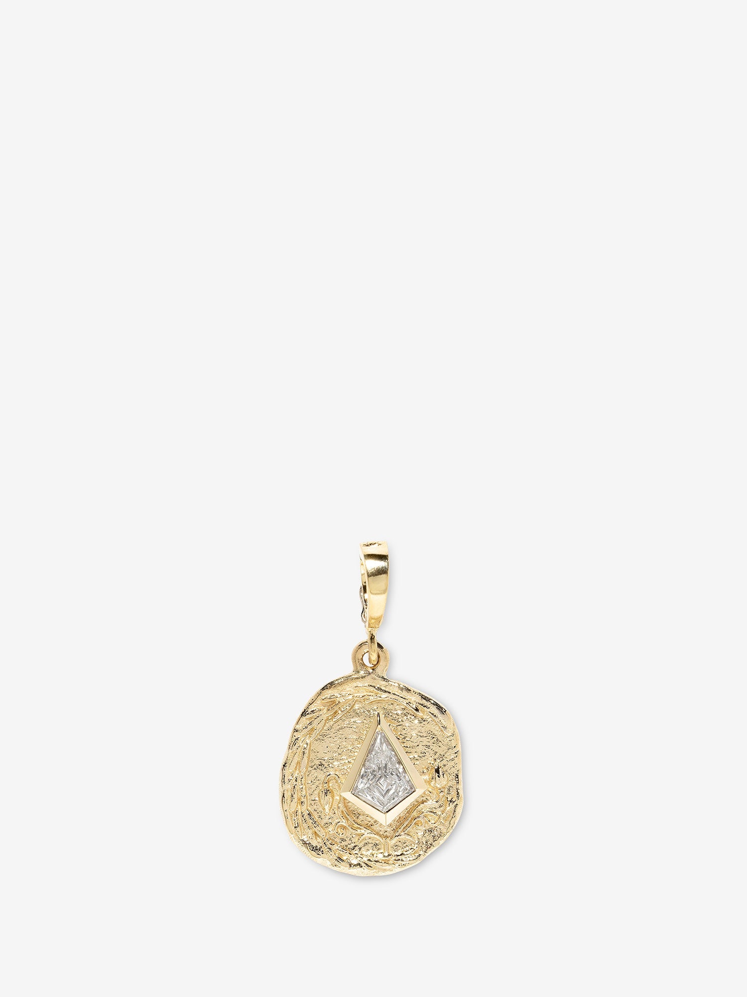 Olive Branch and Rose Bud Kite Diamond Coin Charm
