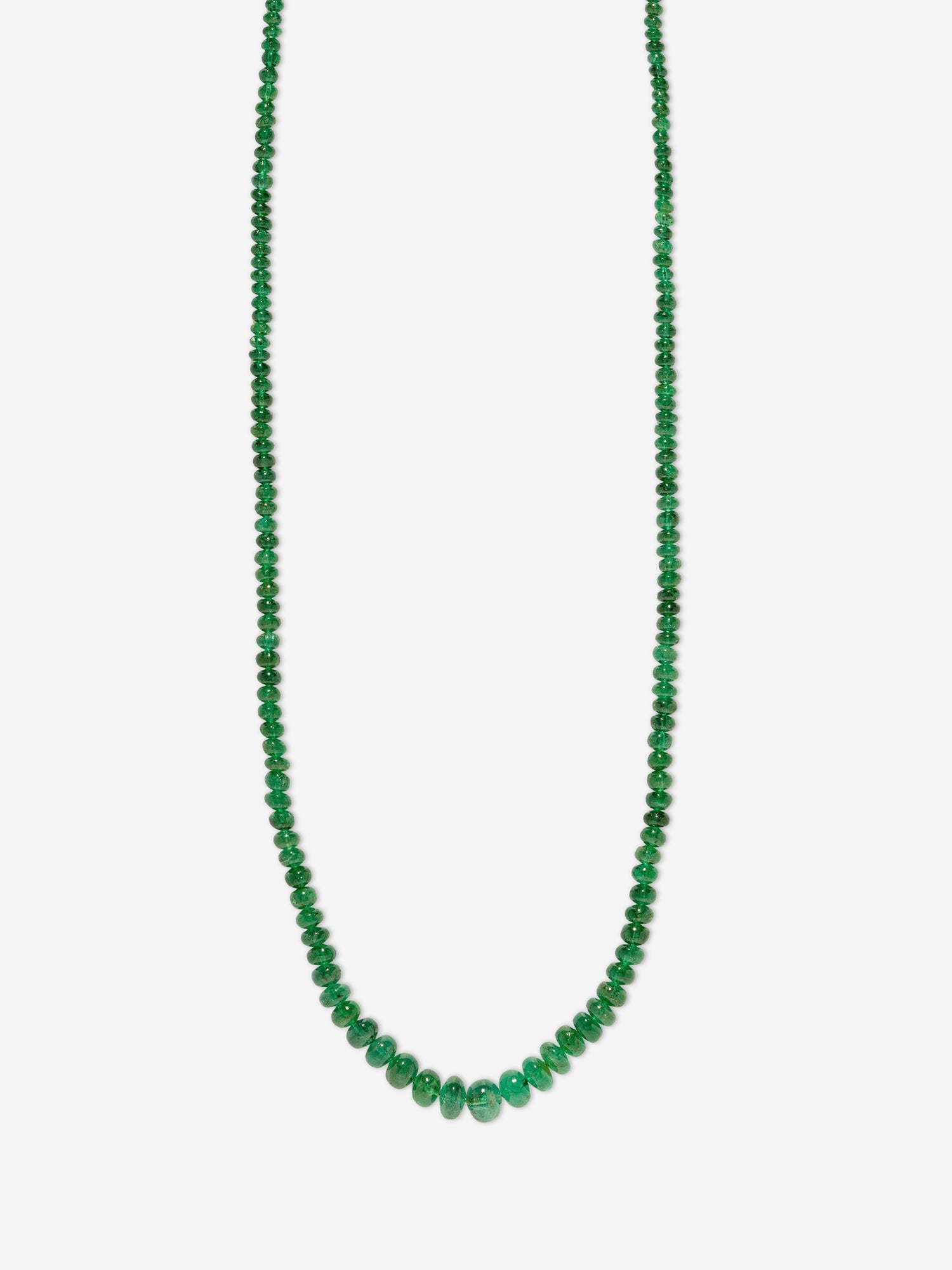 Rich Emerald Bead Necklace