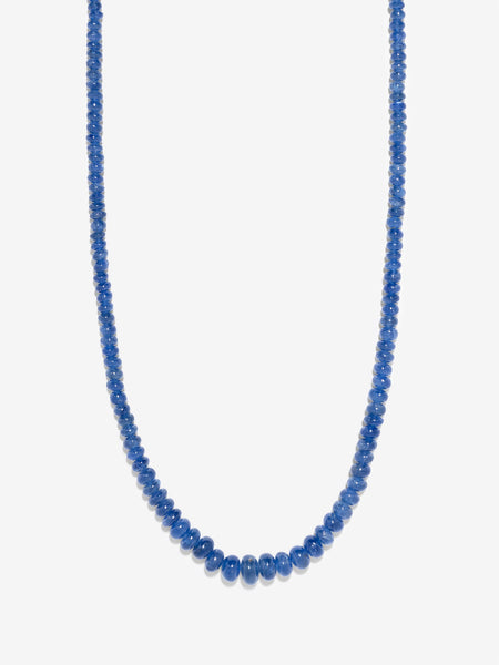 Tiny sapphire Collanina beaded necklace – Elva Studio LLC