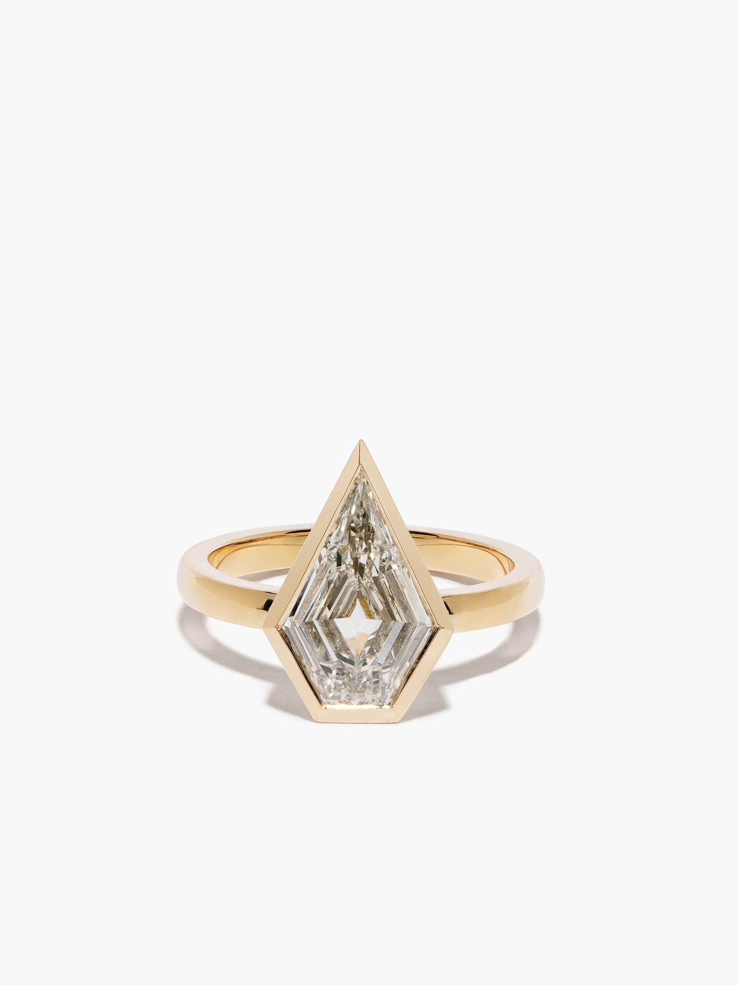 Elongated Shield Diamond Ring