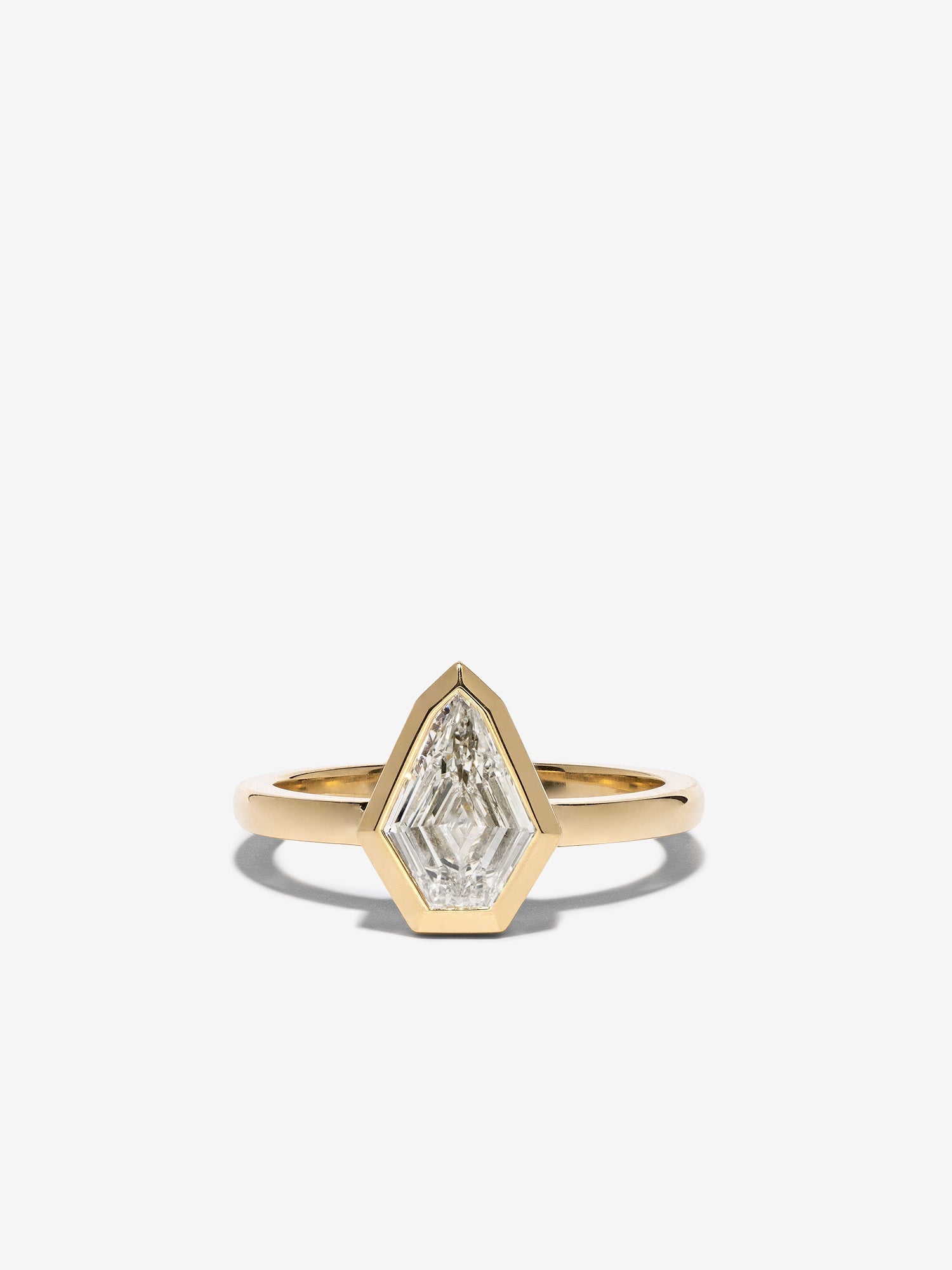 Shield Diamond Engagement Ring