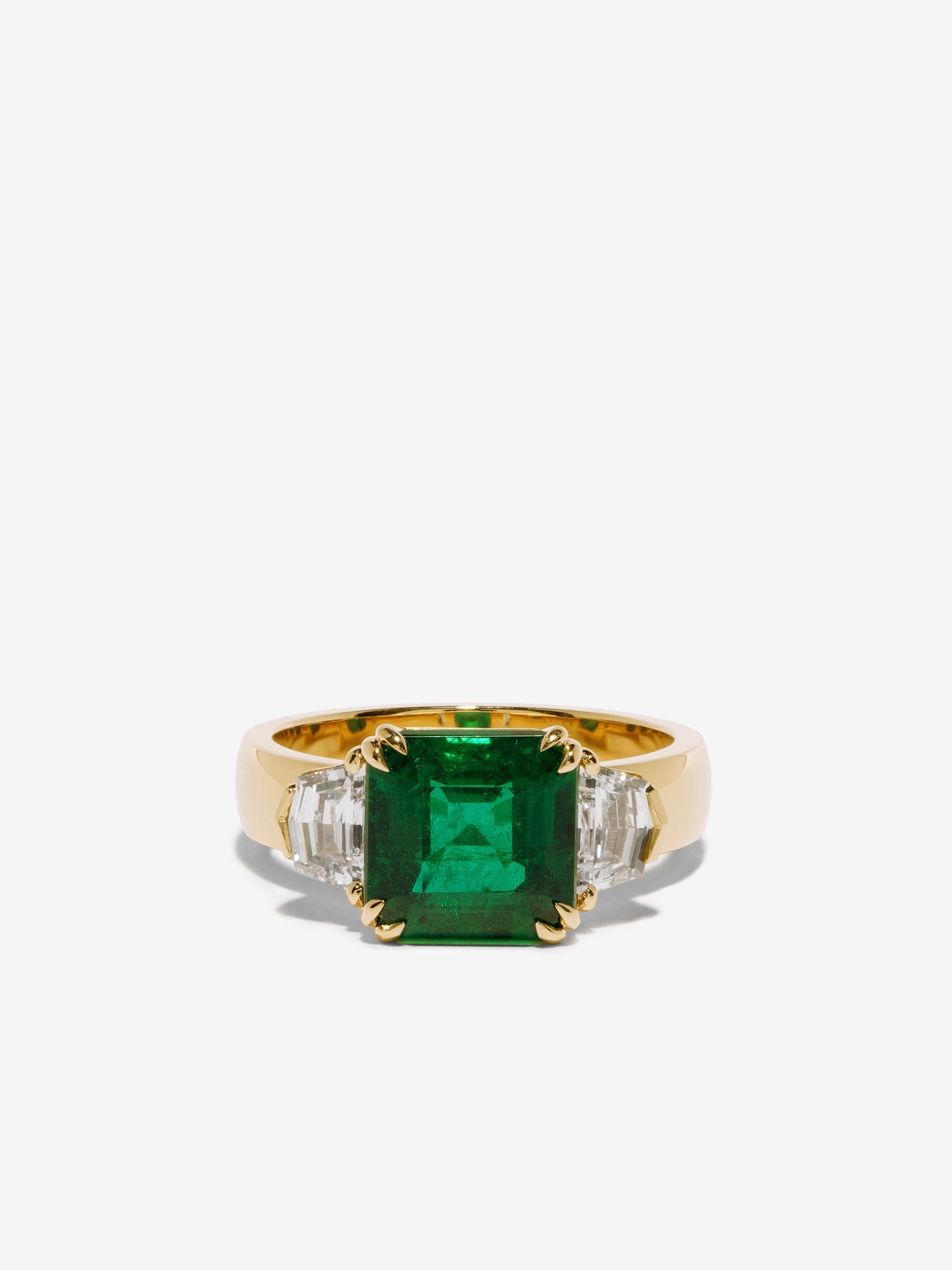 Emerald & Cadillac Diamond Ring