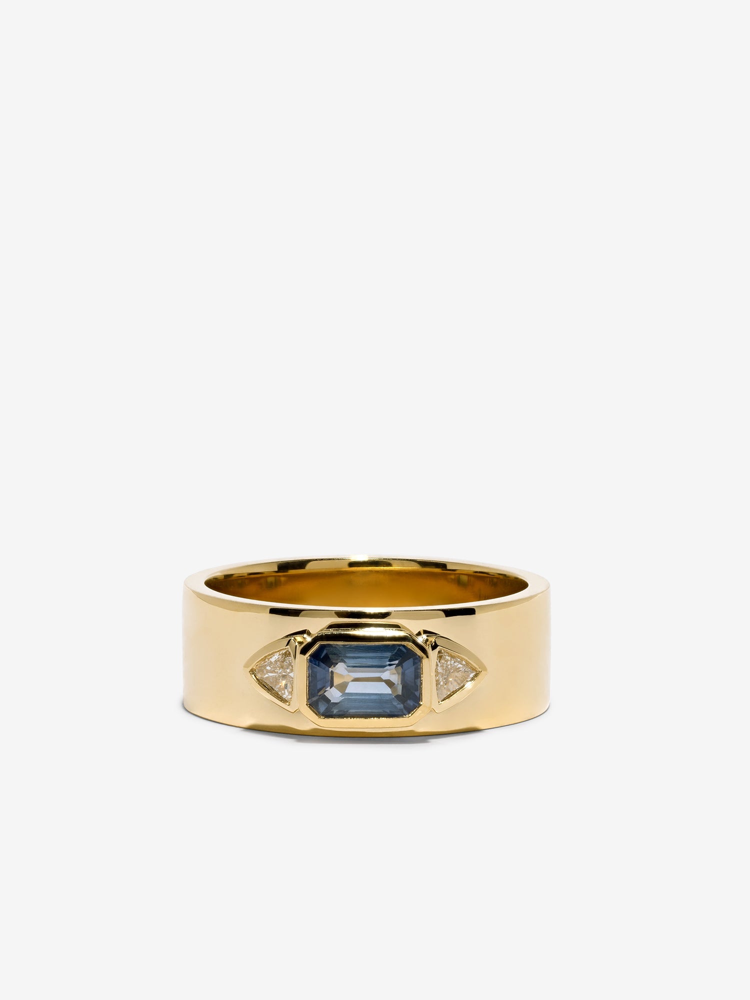 Sapphire NESW Diamond Ring