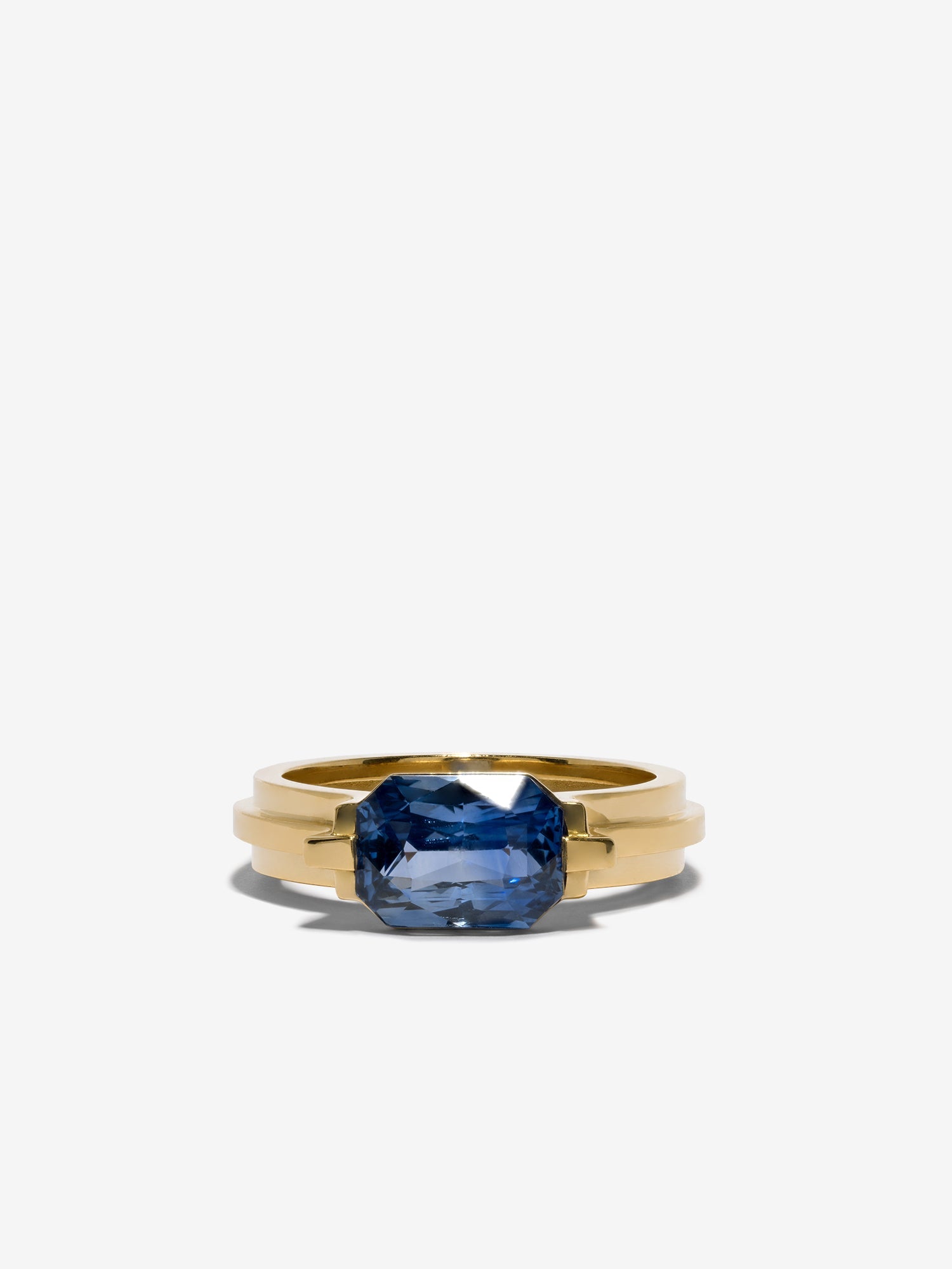 Staircase Sapphire Floating Ring
