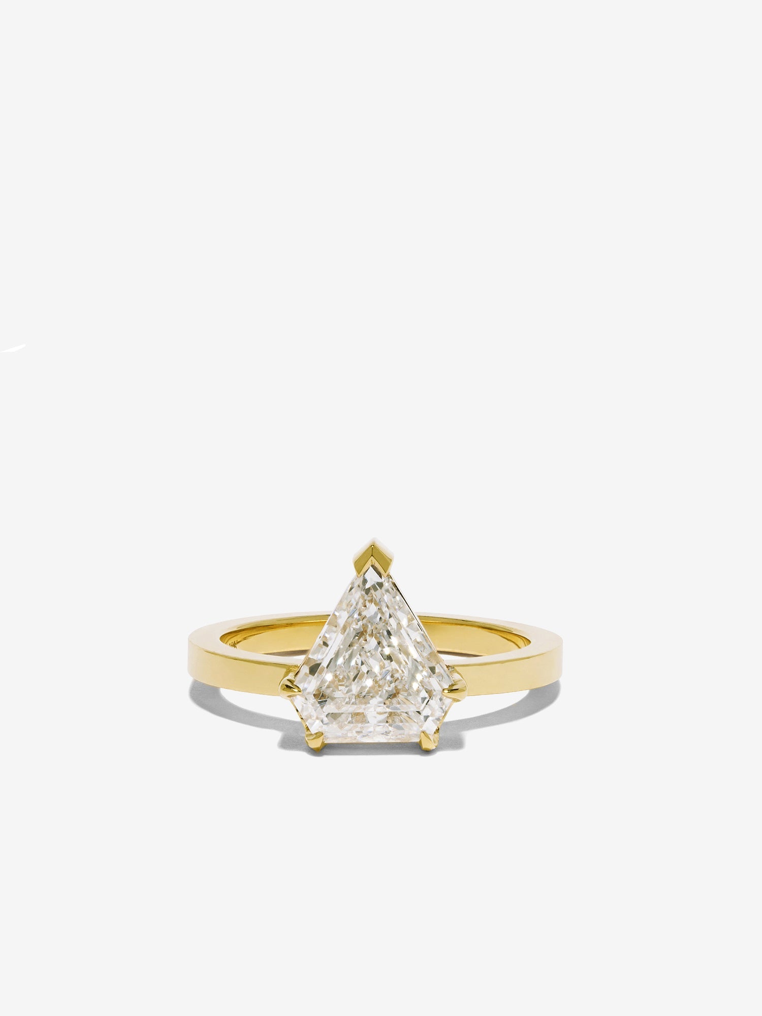Shield Diamond Ring in Prongs