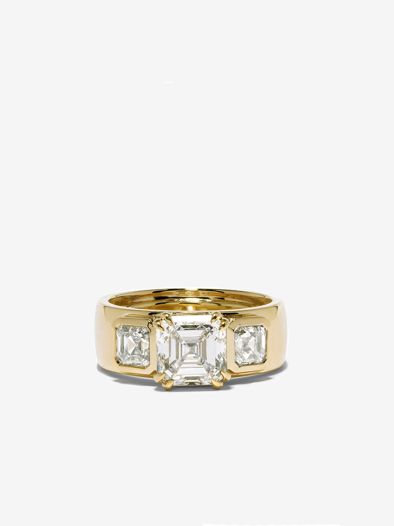 Triple Asscher Diamond Ring