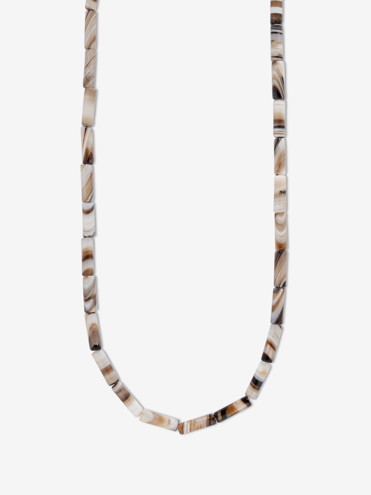 White Agate Bead Necklace